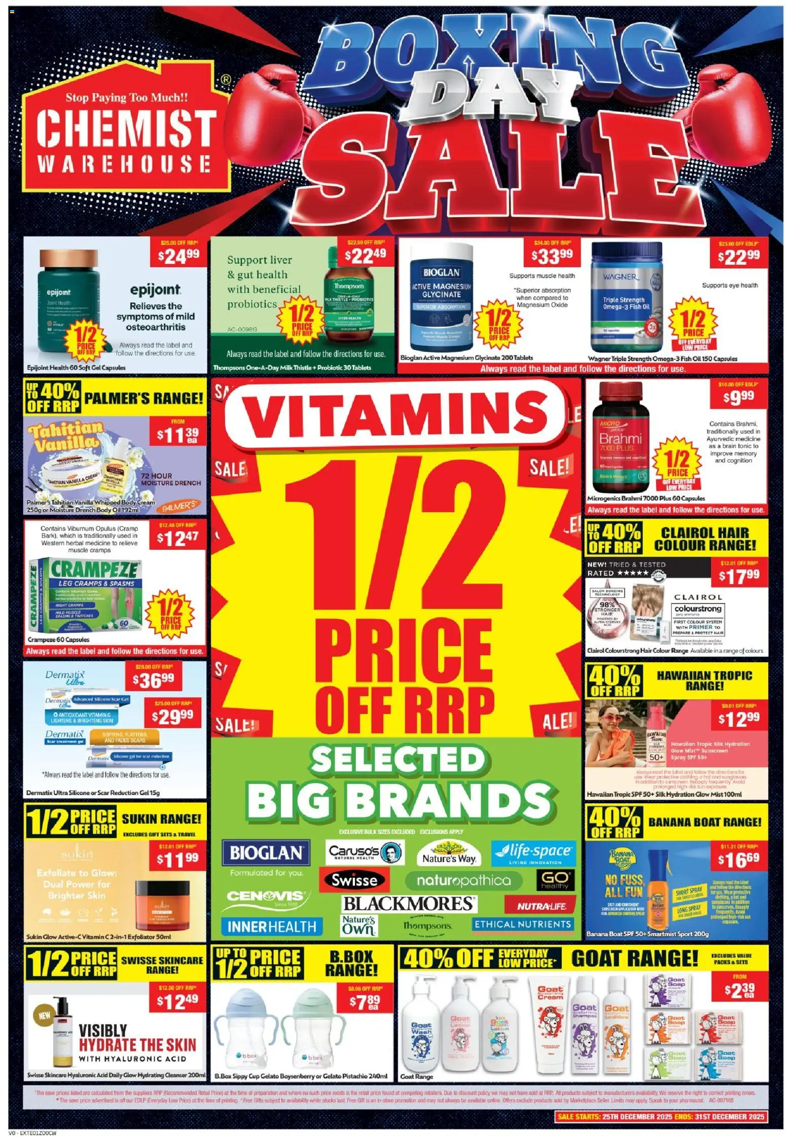 Chemist Warehouse catalogue - valid from 25.12.2025 | Page: 1 | Products: Fish, Fish oil, Nutrients, Treatment