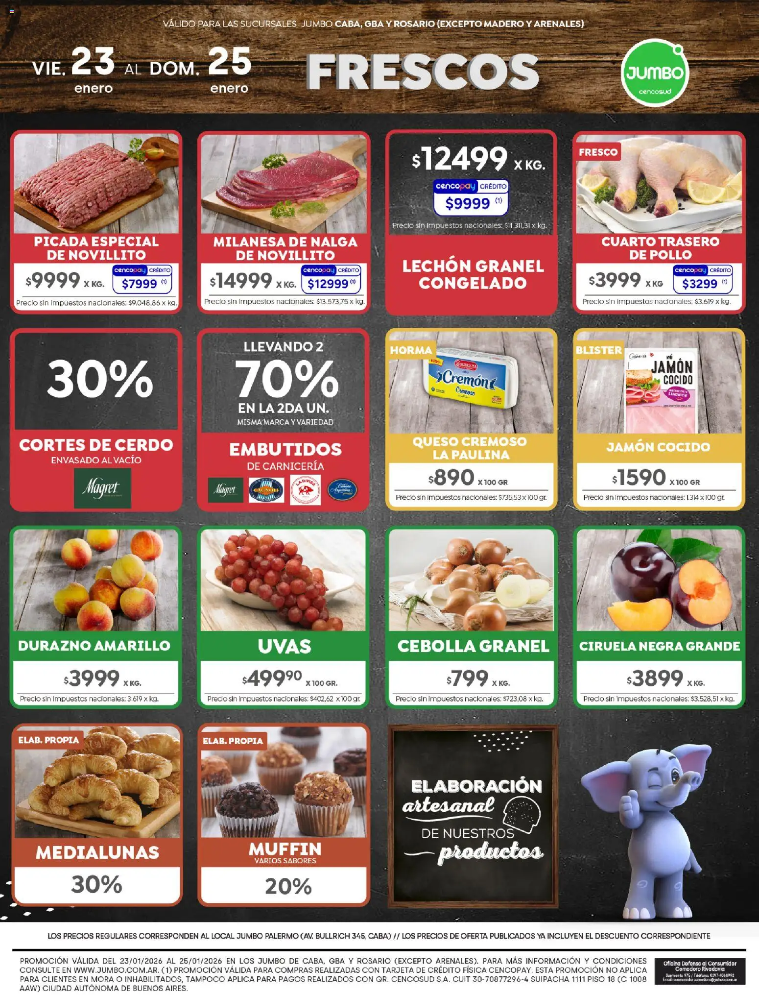 Jumbo ofertas │ válido desde el 23.01.2026 | Página: 7 | Productos: Rosario, Jamón cocido, Jamón, Cerdo