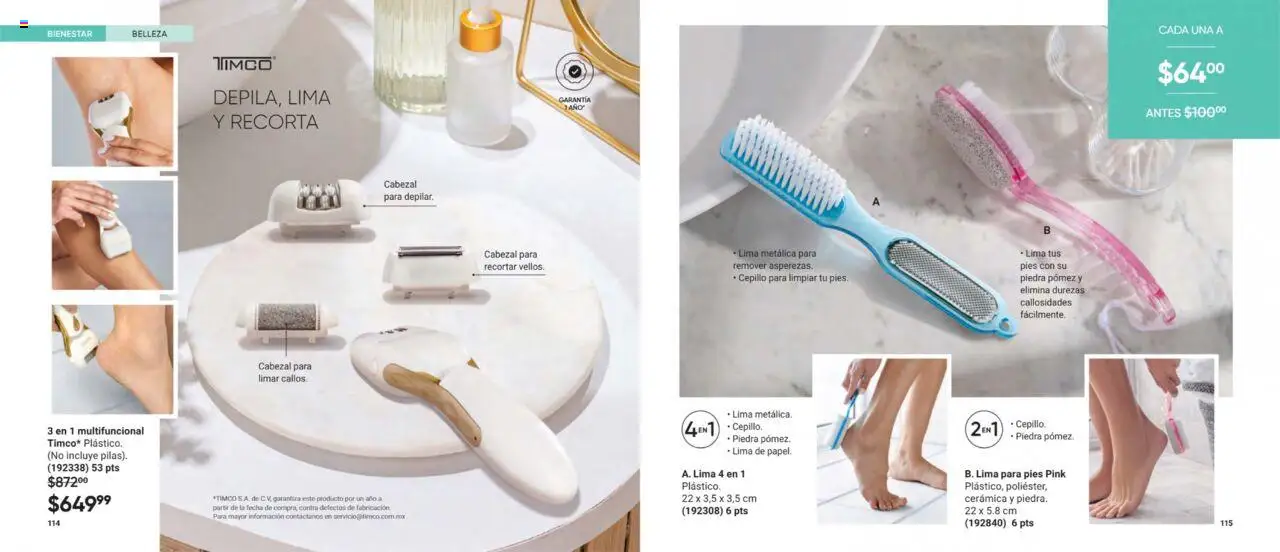 Nuevas ofertas de AVON válidas en toda la República Mexicana desde el 11.07.2025. ¡Encuentra las mejores ofertas en AVON casa & Estilo 11 2025! | Página: 58 | Productos: Cepillo, Lima