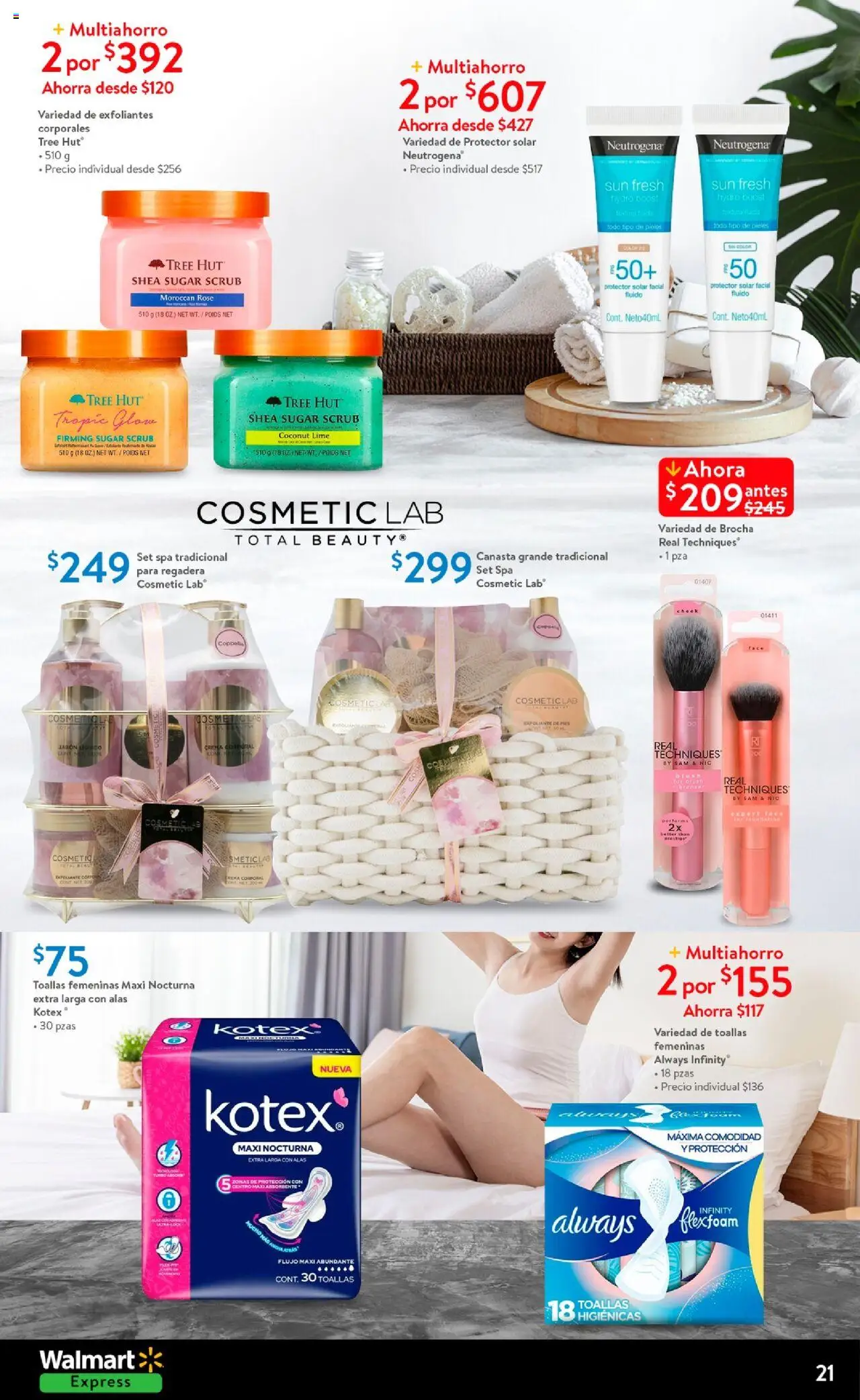 Nuevas ofertas de Walmart Express válidas en toda la República Mexicana desde el 14.10.2025. ¡Encuentra las mejores ofertas en Walmart Express - Folleto! | Página: 21 | Productos: Crema, Toallas, Crema corporal, Jabón