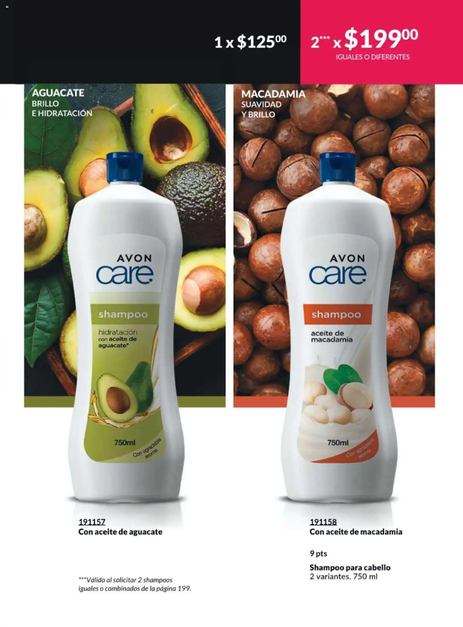Nuevas ofertas de AVON válidas en toda la República Mexicana desde el 13.03.2026. ¡Encuentra las mejores ofertas en AVON campaña 5 2026! | Página: 199 | Productos: Brillo, Aceite, Aguacate