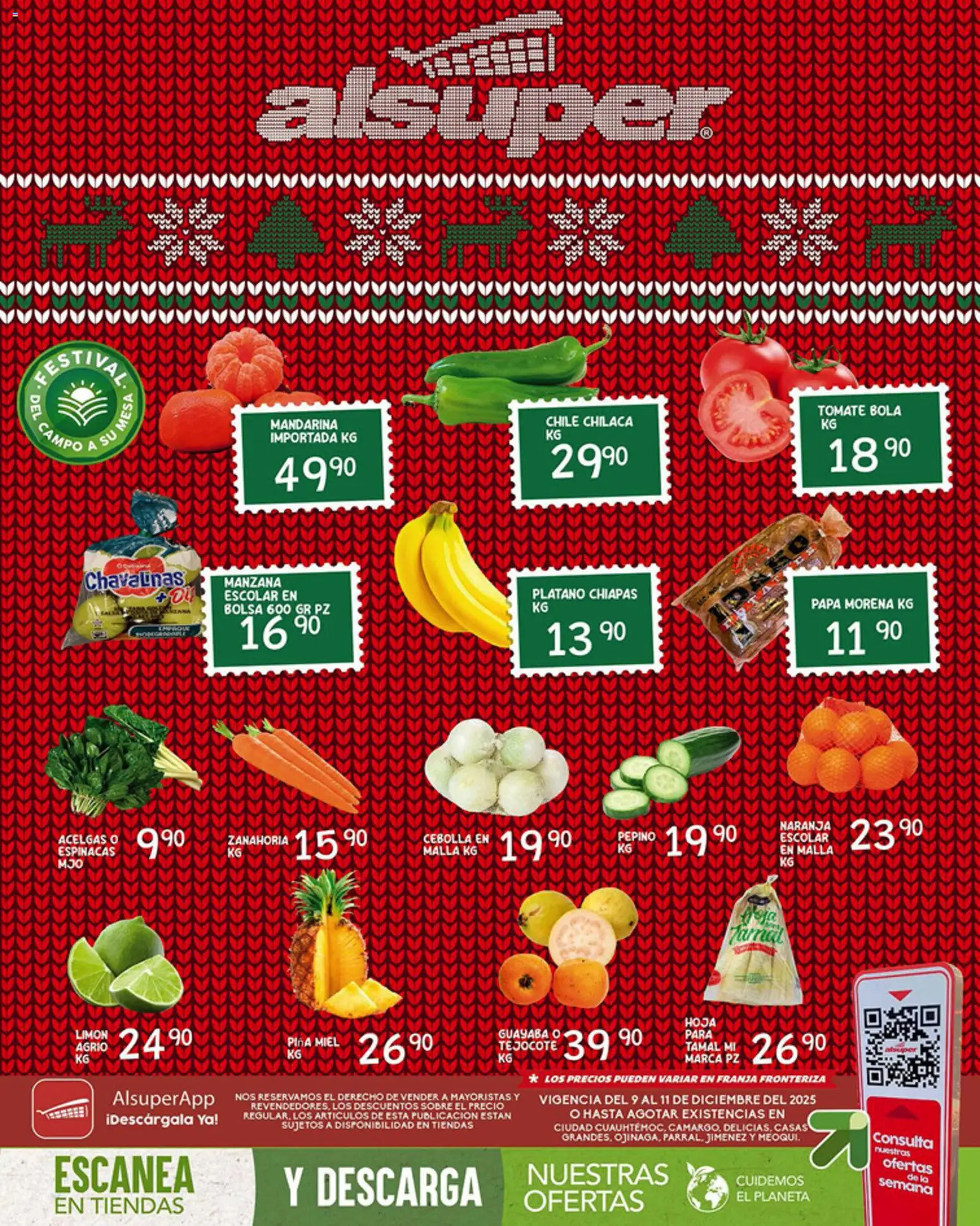 Nuevas ofertas de Alsuper válidas en toda la República Mexicana desde el 09.12.2025. ¡Encuentra las mejores ofertas en Alsuper folleto! | Página: 1 | Productos: Plátano, Tomate, Limón, Mesa