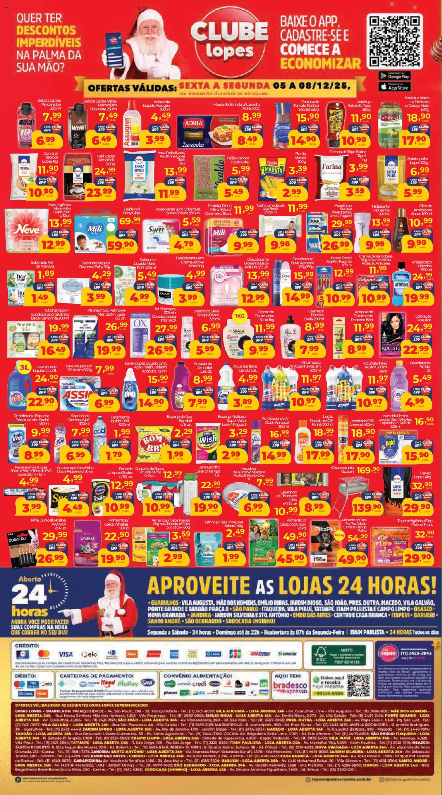 Lopes Supermercados Folheto - válido de 05.12.2025 | Página: 4 | Produtos: Tapioca, Purificador, Chocolate, Lasanha