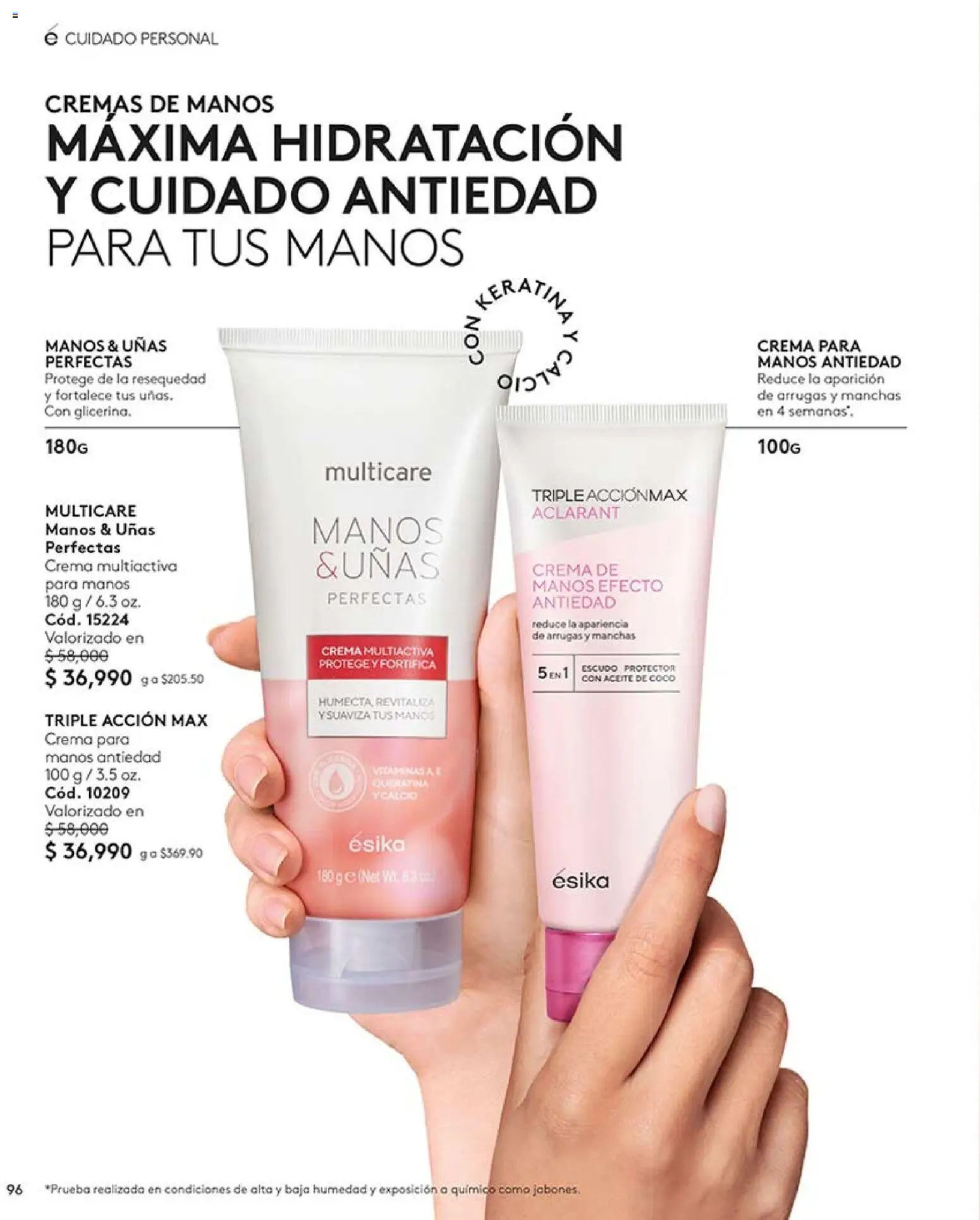 Ésika revista - valida desde el 03.04.2026 | Página: 96 | Productos: Crema, Coco, Aceite