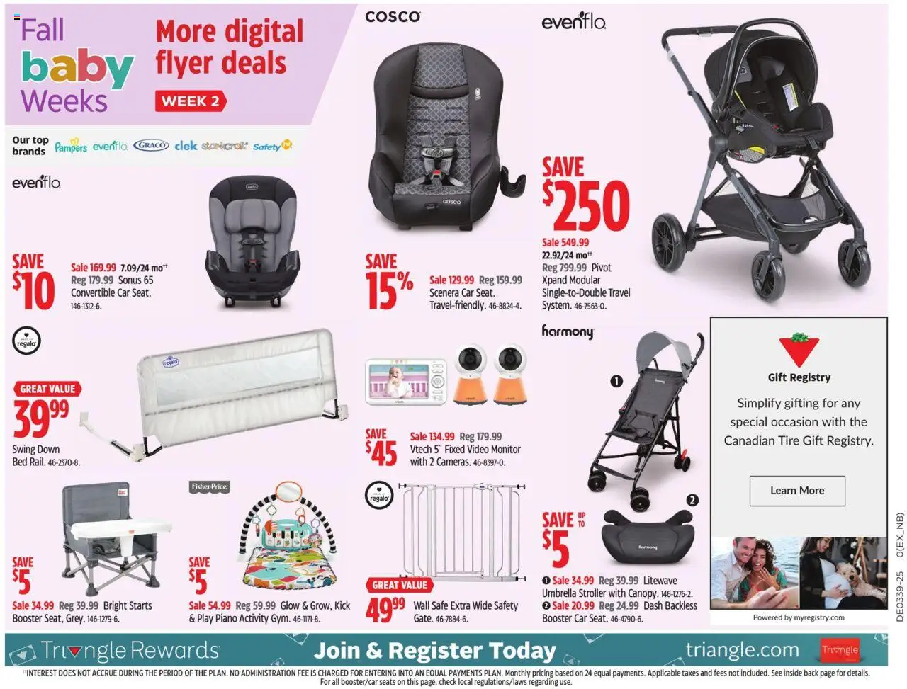 Canadian Tire flyer valid from 18.09.2025 | Page: 29 | Products: Umbrella, Monitor, Video, Bed