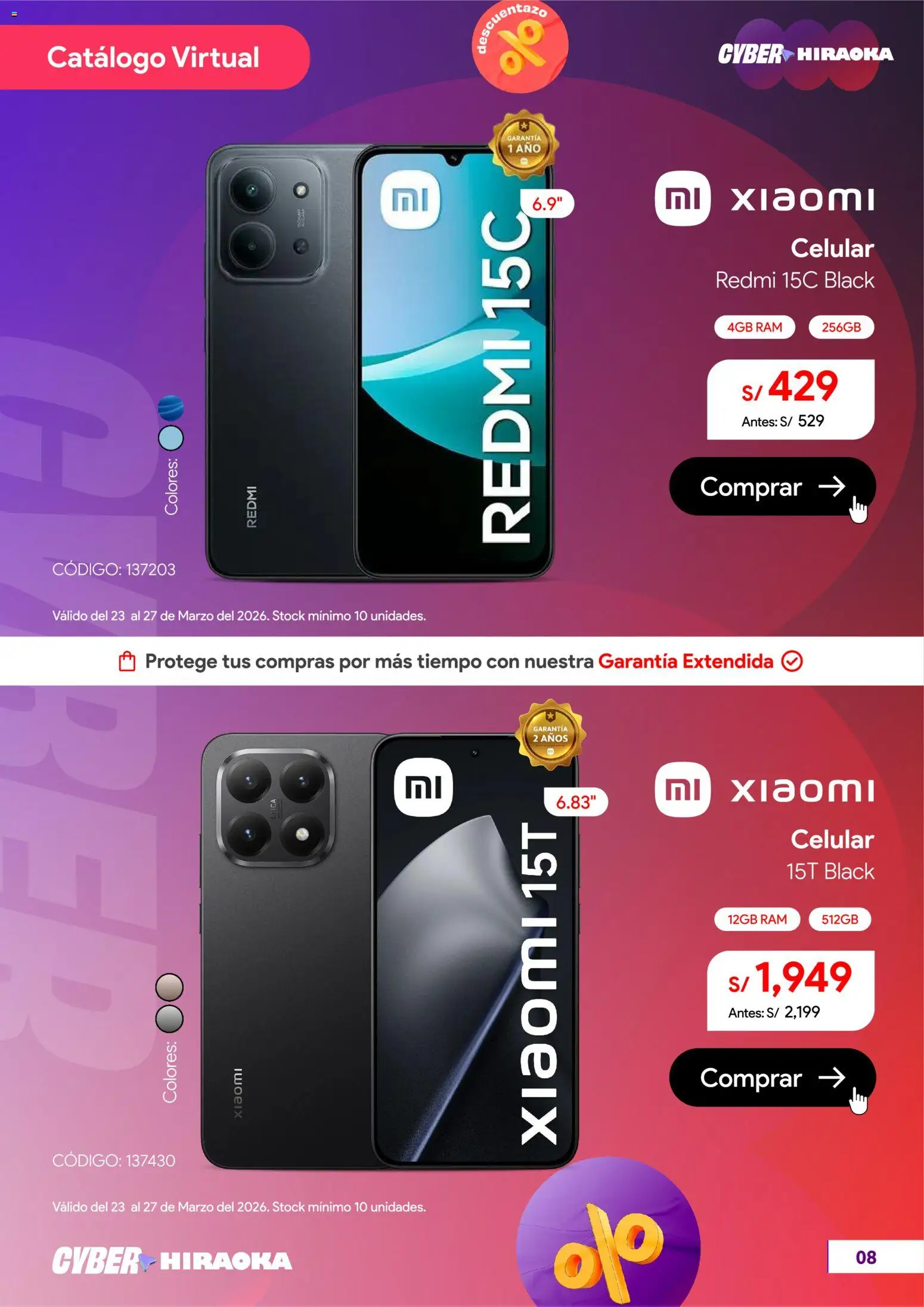 Catálogo Hiraoka válido desde 23.03.2026 | Página: 9 | Productos: Celular
