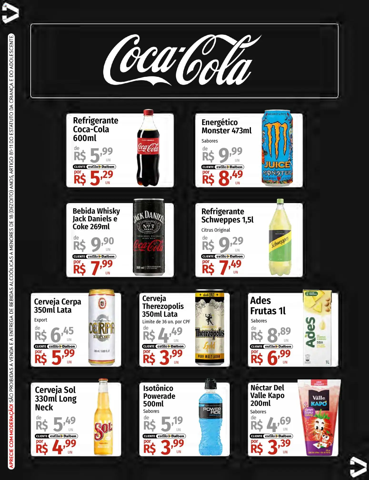 Supermercado Dalben Folheto - válido de 14.01.2026 | Página: 3 | Produtos: Energético, Whisky, Bebida, Refrigerante