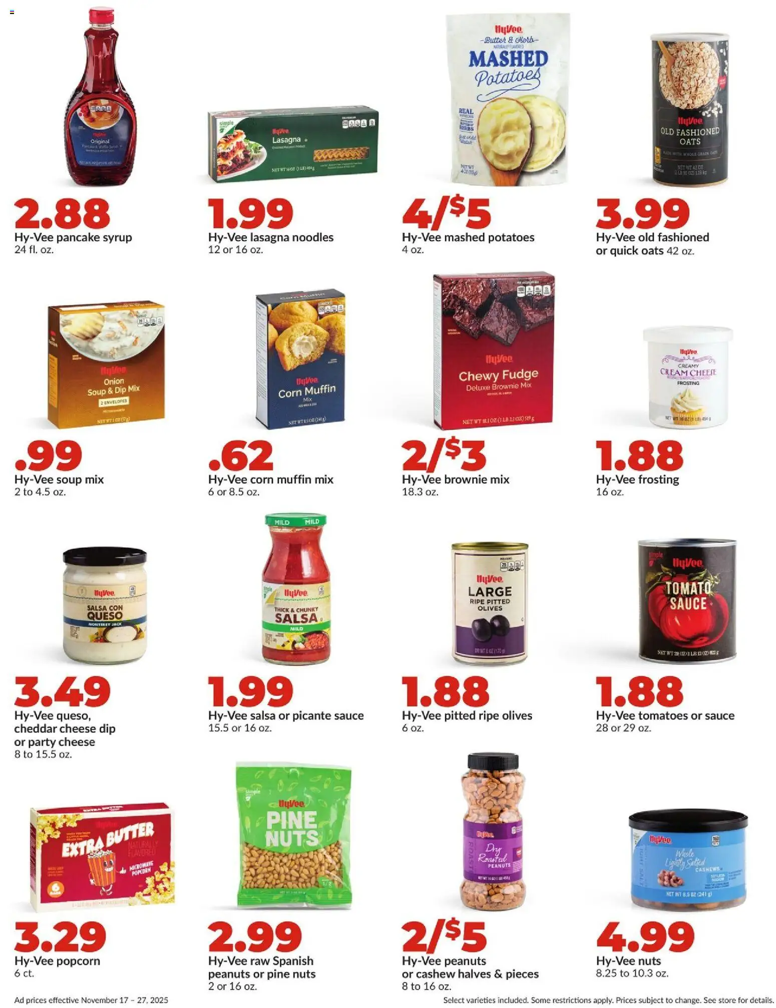 HyVee Weekly Ad - valid from 17.11.2025 | Page: 26 | Products: Cheese, Microwave, Potatoes, Salt