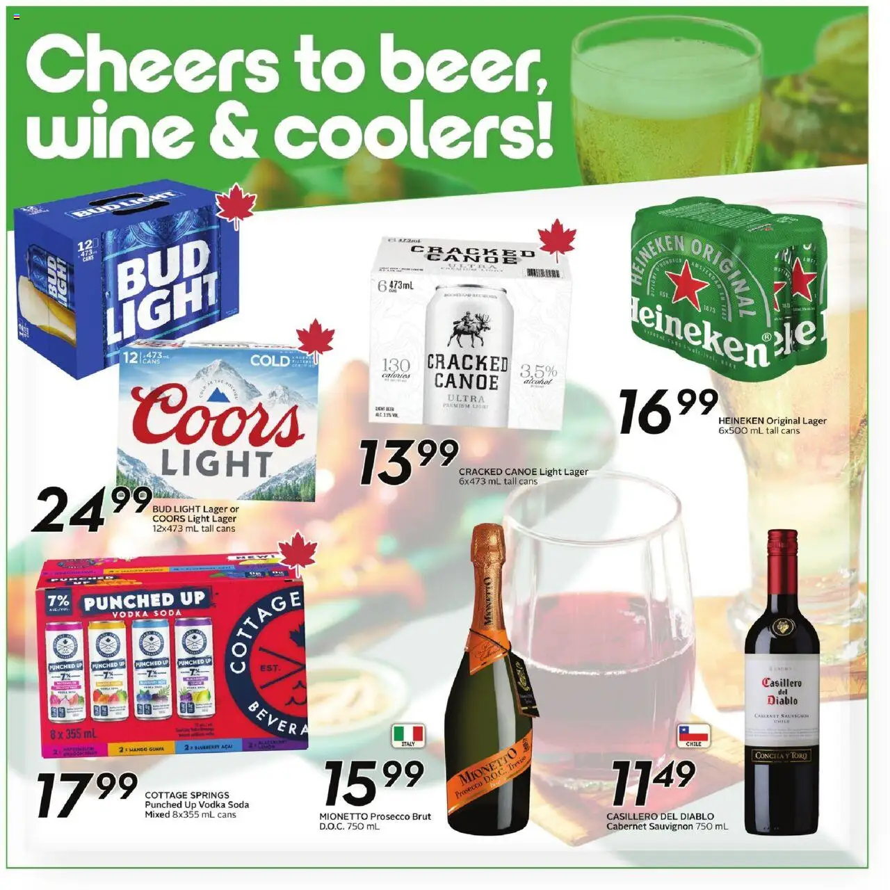 Sobeys flyer valid from 02.10.2025 | Page: 15 | Products: Vodka, Wine, Beer
