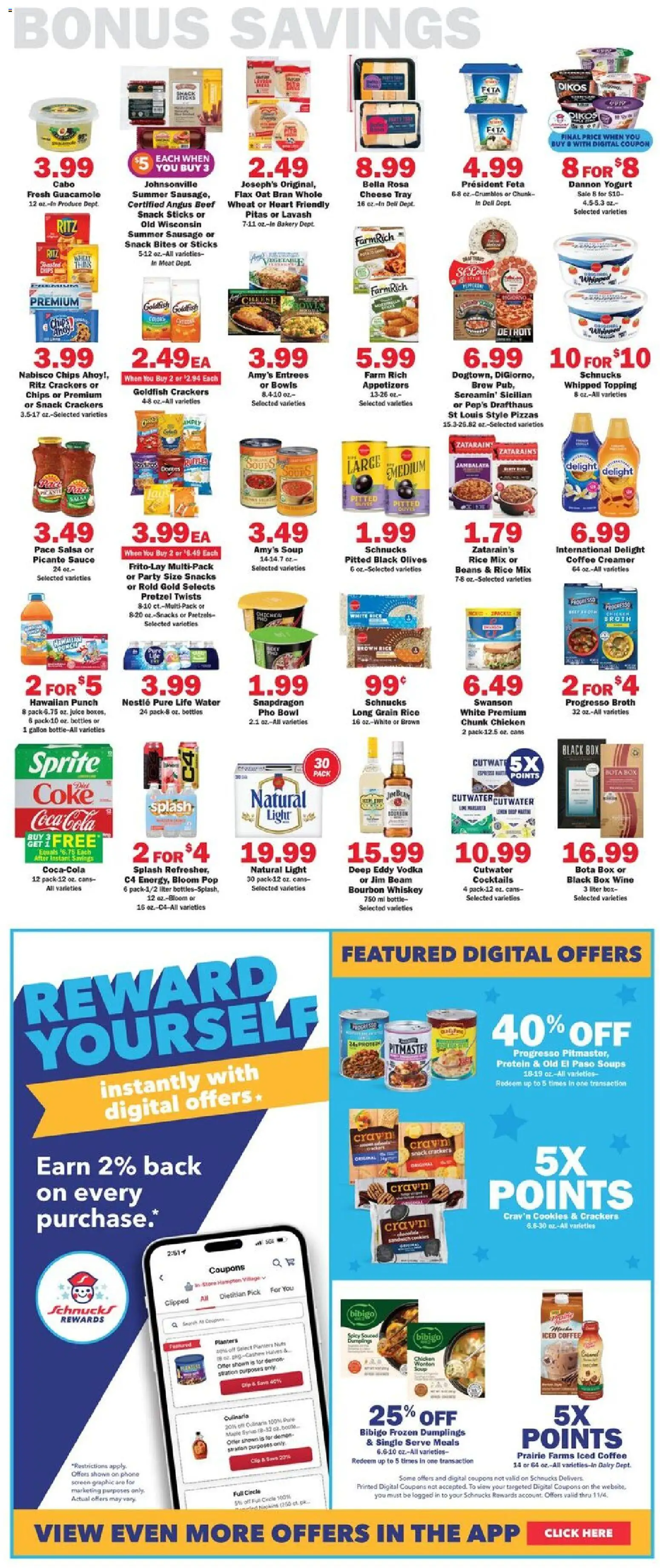 Schnucks Weekly Print Ad - MO - valid from 29.10.2025 | Page: 5 | Products: Bakery, Wine, Chips, Whiskey