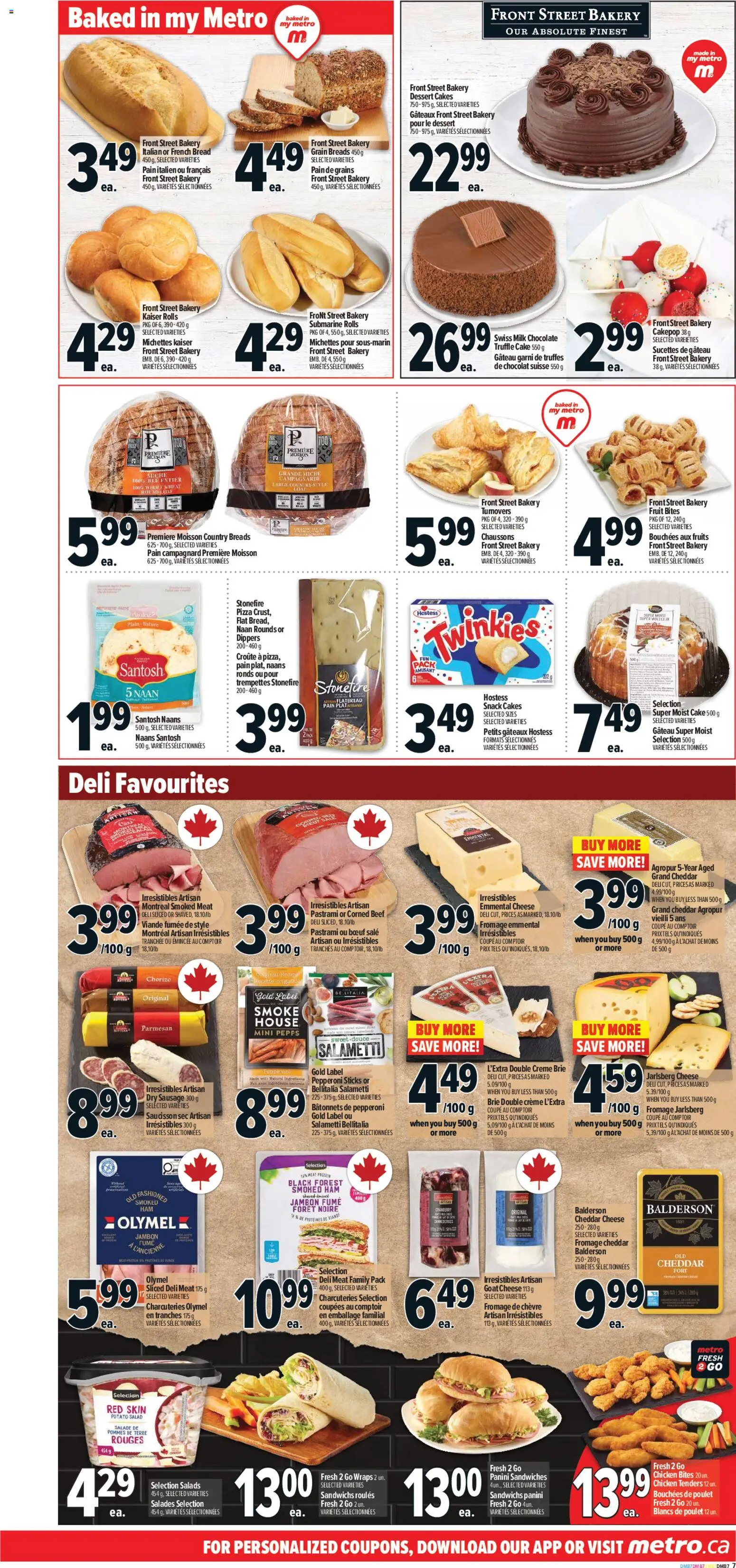 Metro flyer valid from 22.01.2026 | Page: 13 | Products: Cheese, Bread, Ham, Chicken