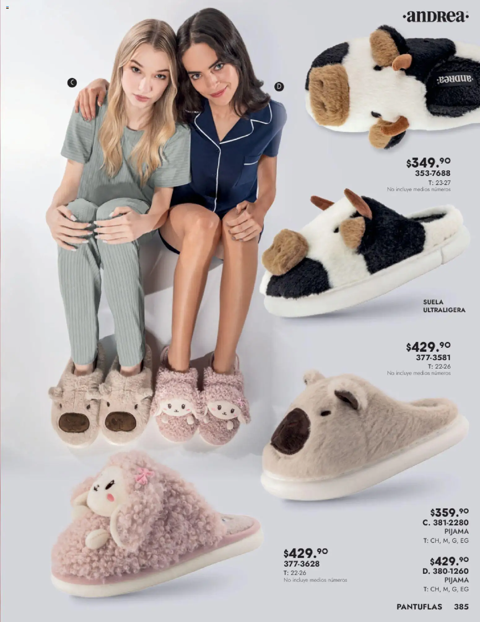 Nuevas ofertas de Andrea válidas en toda la República Mexicana desde el 24.08.2025. ¡Encuentra las mejores ofertas en Andrea - Catálogo Calzado Dama! | Página: 385 | Productos: Pijama, Pantuflas