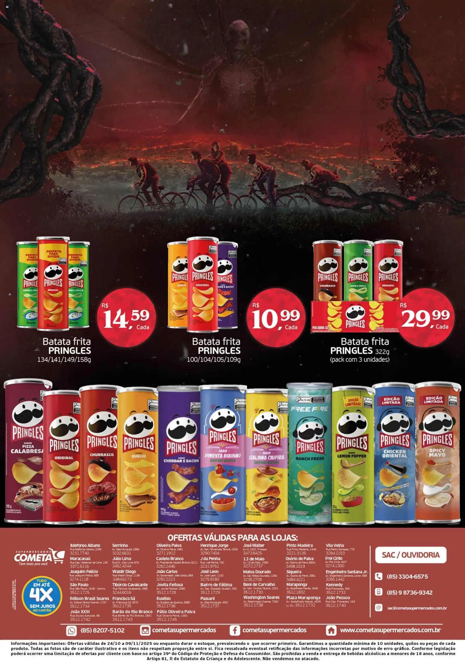 Cometa Supermercados Folheto - válido de 24.10.2025 | Página: 2 | Produtos: Cebola, Cheddar, Base, Batata frita
