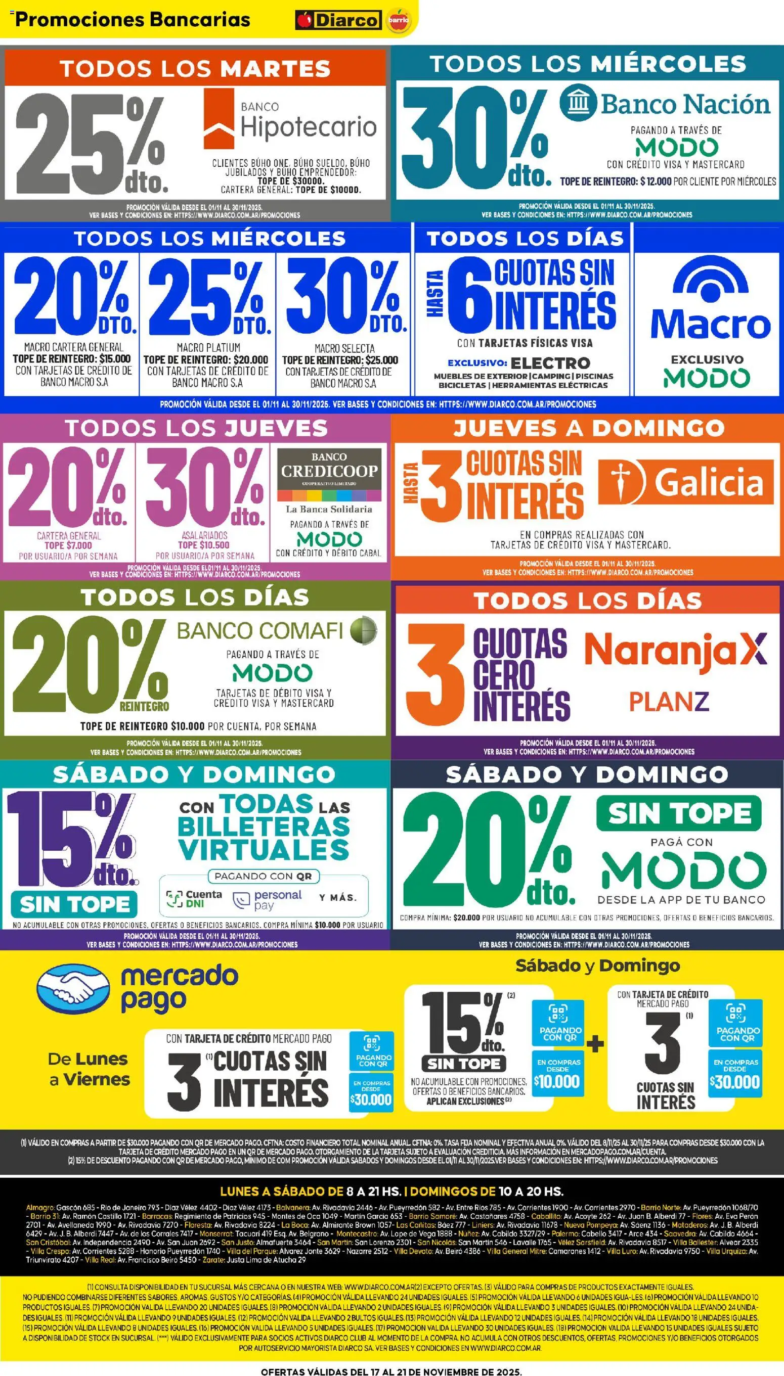 Diarco - Ofertas Diarco Barrio │ válido desde el 17.11.2025 | Página: 12 | Productos: Cartera, Banco, Lima, General