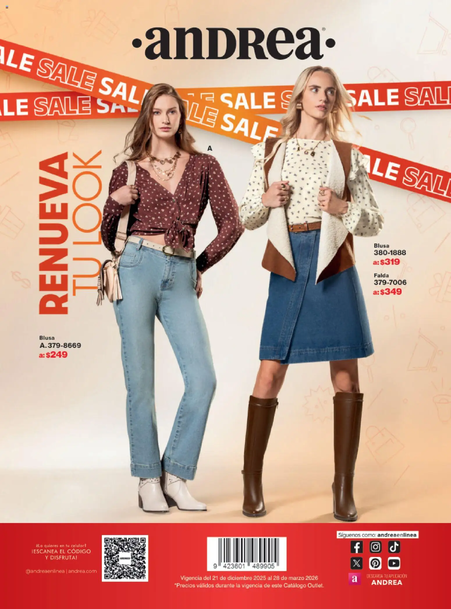 Nuevas ofertas de Andrea válidas en toda la República Mexicana desde el 21.12.2025. ¡Encuentra las mejores ofertas en Andrea catálogo Outlet! | Página: 272 | Productos: Blusa, Sal, Sales, Falda