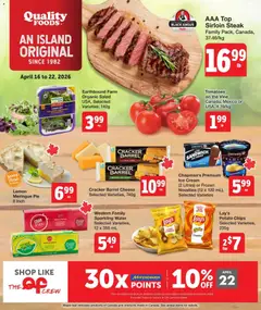 Preview of Quality Foods weekly flyer / circulaire from shop Quality Foods valid from 16.04.2026