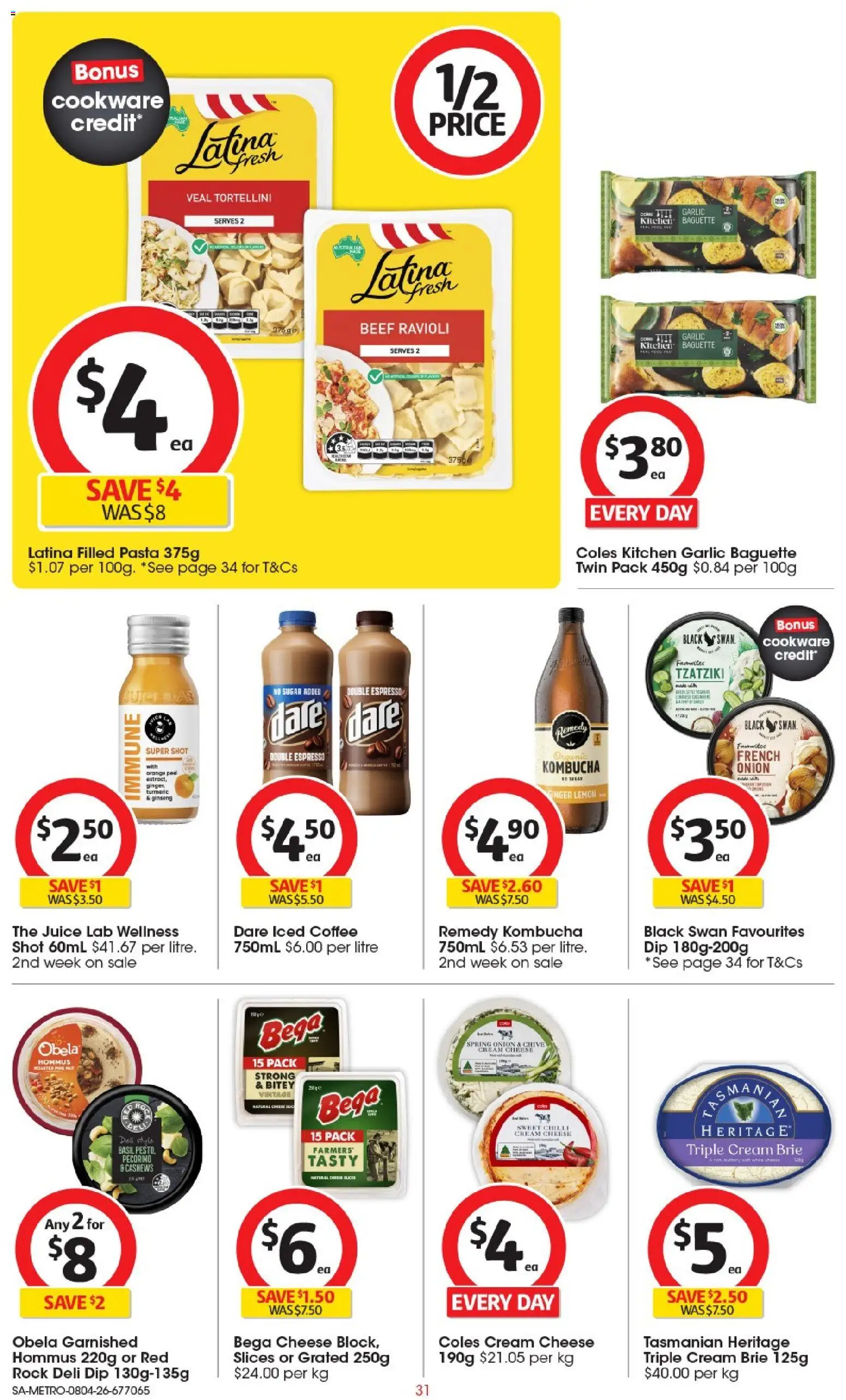Coles catalogue - valid from 08.04.2026 | Page: 31 | Products: Cheese, Cookware, Cream, Sugar