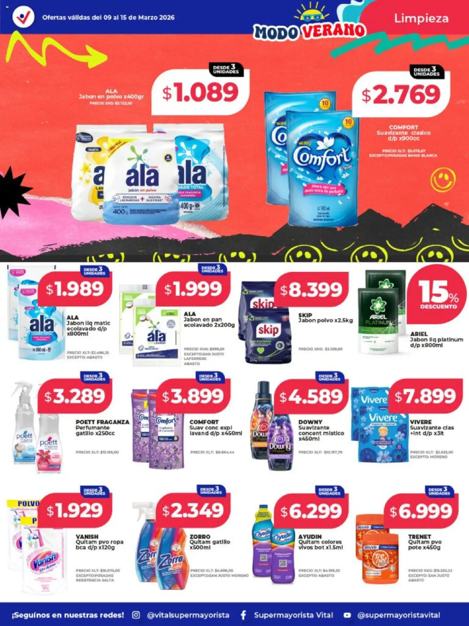 Vital - Ofertas - Posadas │ válido desde el 09.03.2026 | Página: 7 | Productos: Jabón, Ropa, Pan, Suavizante