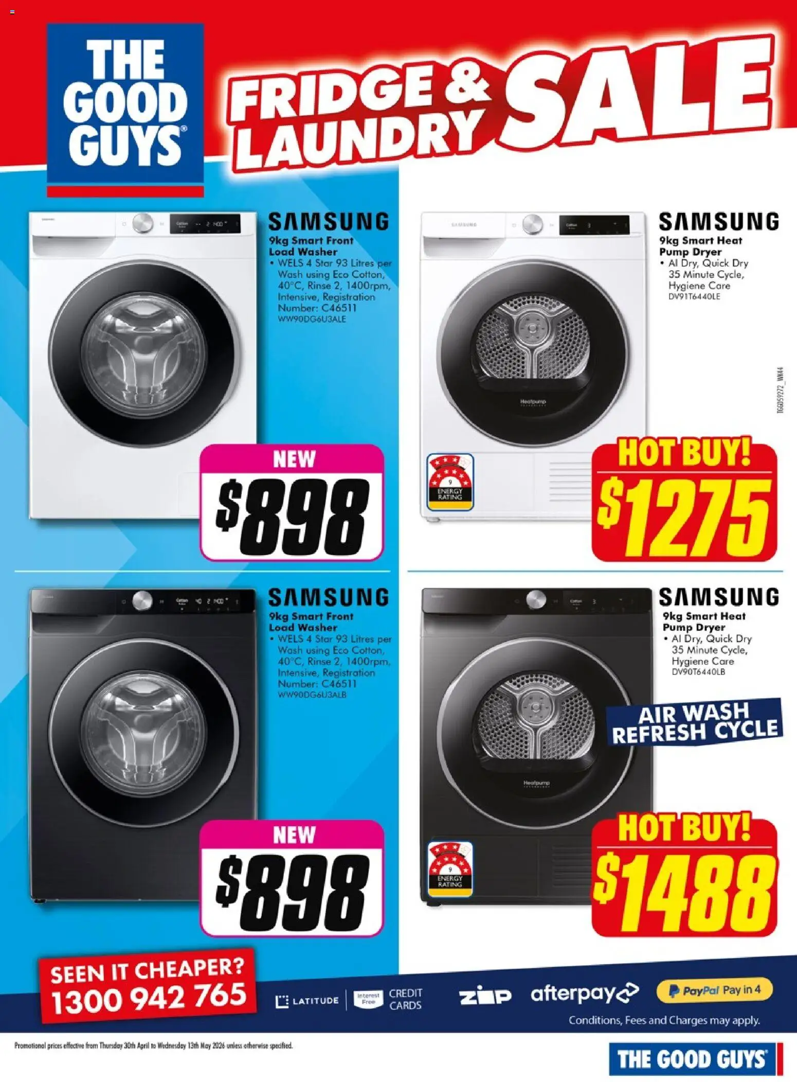 The Good Guys catalogue - valid from 30.04.2026 | Page: 10 | Products: Laundry, Fridge, Dryer, Washer