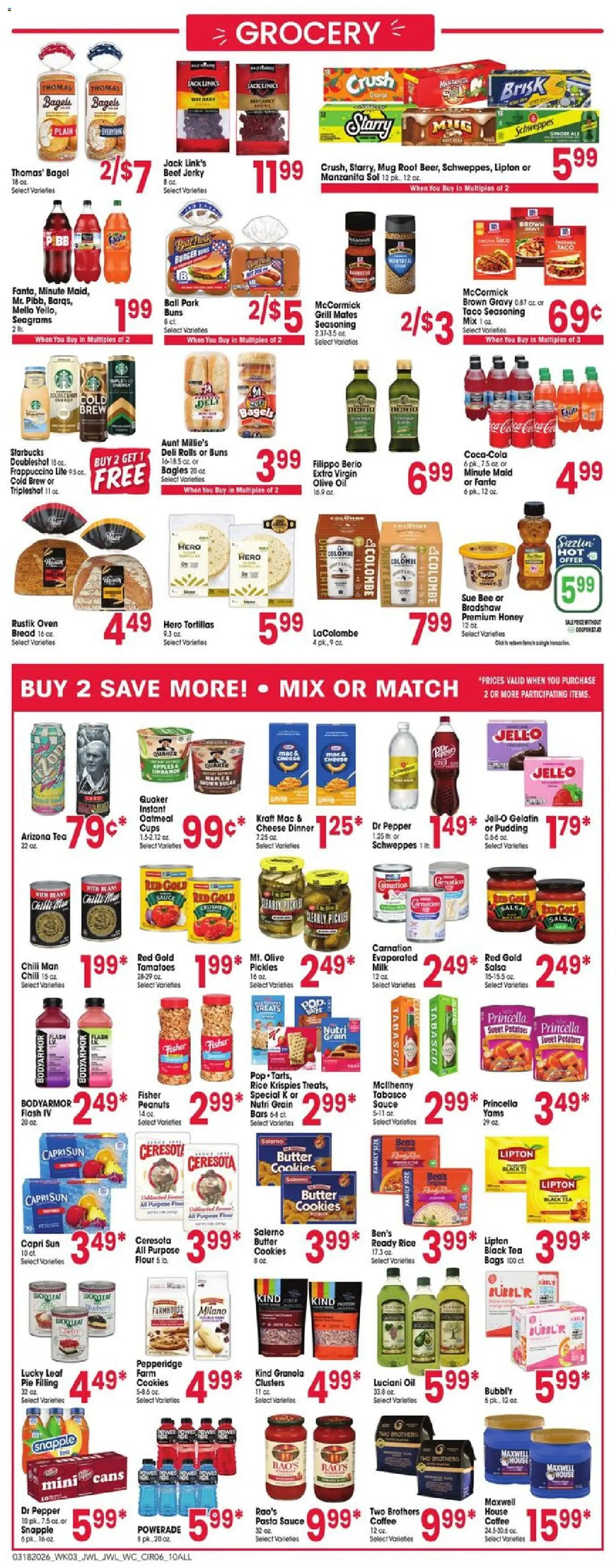 Jewel Osco Weekly Ad - IL - valid from 18.03.2026 | Page: 6 | Products: Coffee, Tea, Sauce, Grill