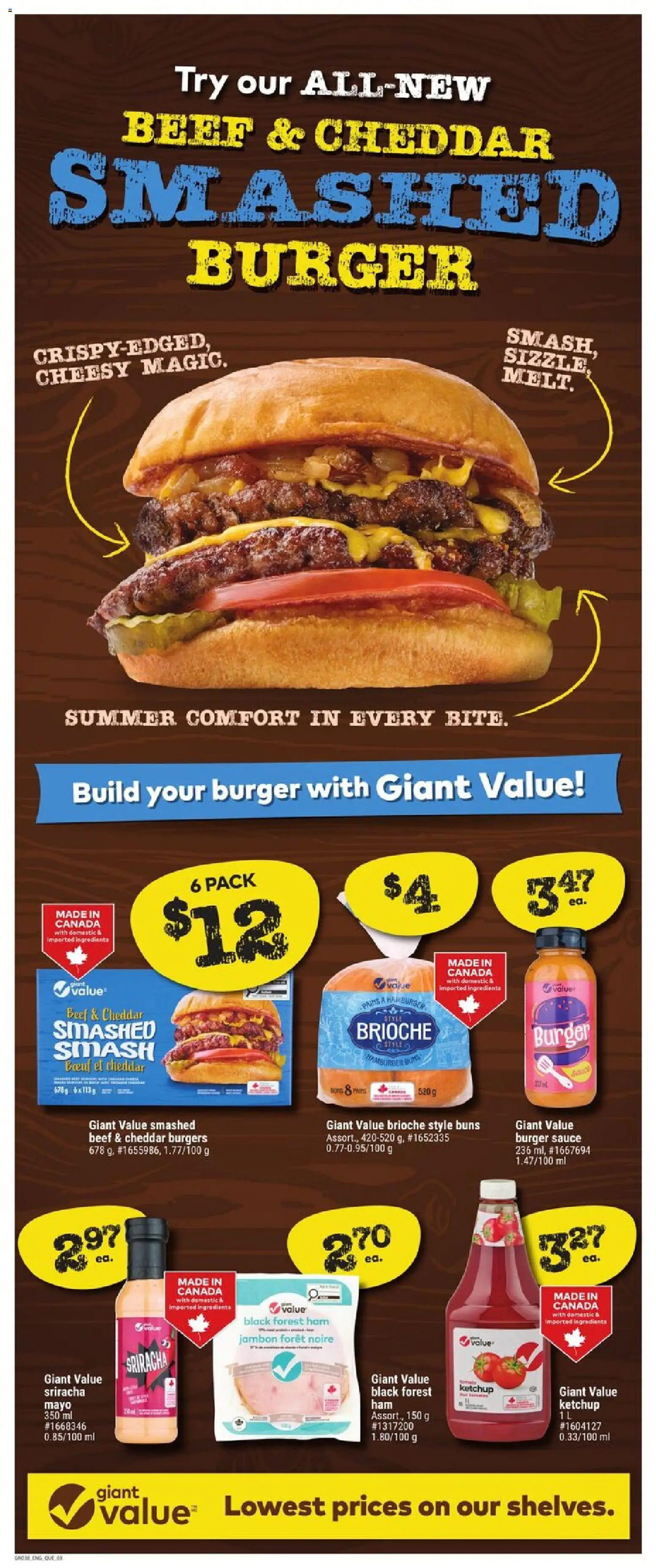 Giant Tiger flyer valid from 22.04.2026 | Page: 3 | Products: Beef, Ketchup, Ham