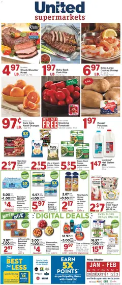 Preview of United Supermarkets weekly ads valid from 27.01.2026