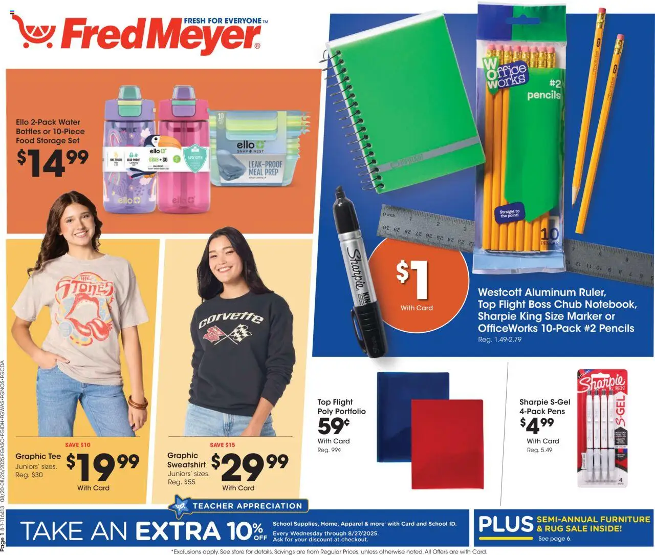 Fred Meyer Home & Apparel - valid from 20.08.2025 | Page: 1 | Products: Water