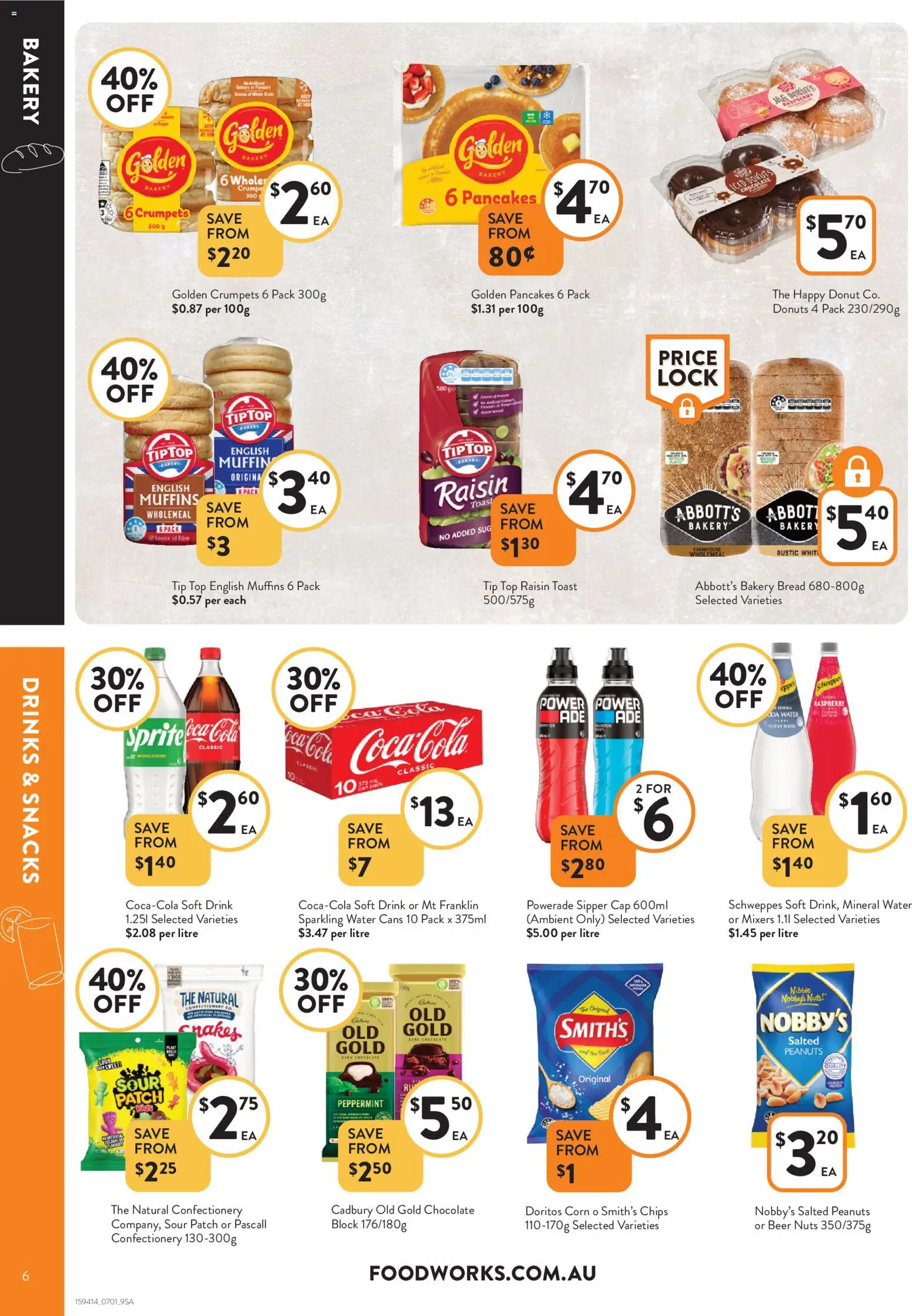 Foodworks catalogue - valid from 07.01.2026 | Page: 6 | Products: Crumpets, Muffins, Water, Sauce