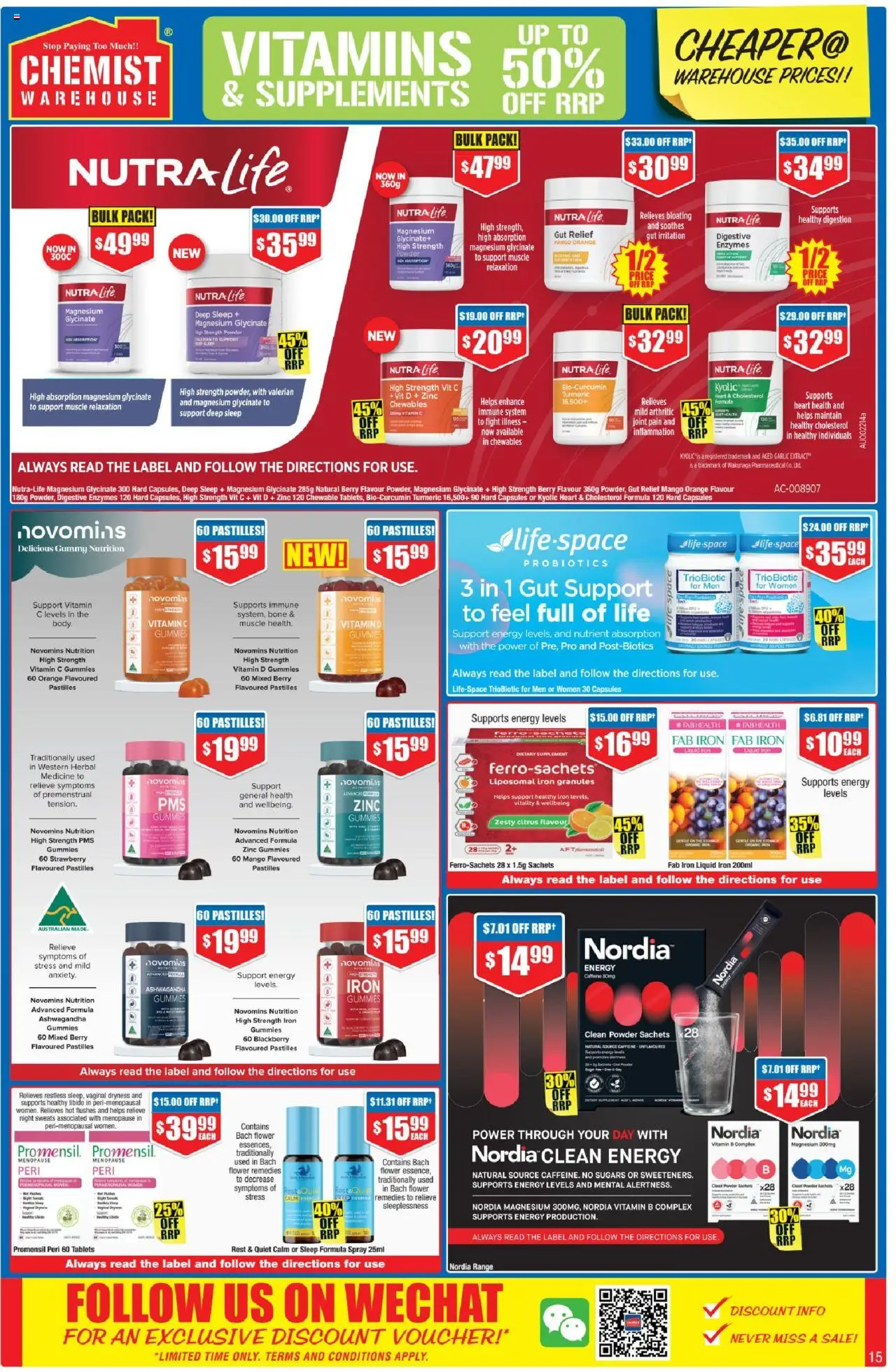 Chemist Warehouse catalogue - valid from 02.10.2025 | Page: 15 | Products: Garlic, Iron, Tablets, Vitamin