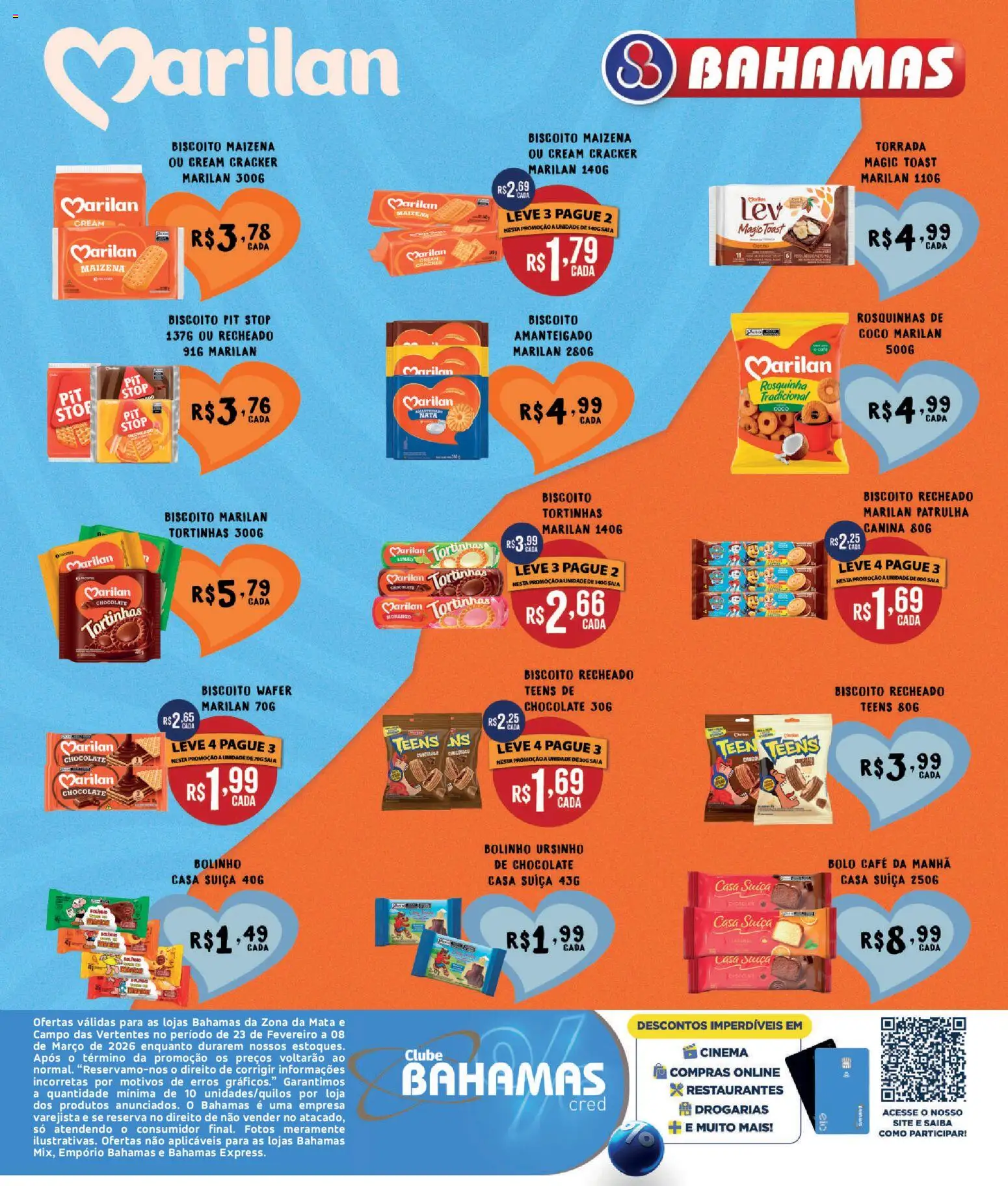 Bahamas Supermercados Folheto - válido de 23.02.2026 | Página: 2 | Produtos: Coco, Nata, Cream cracker, Biscoito recheado