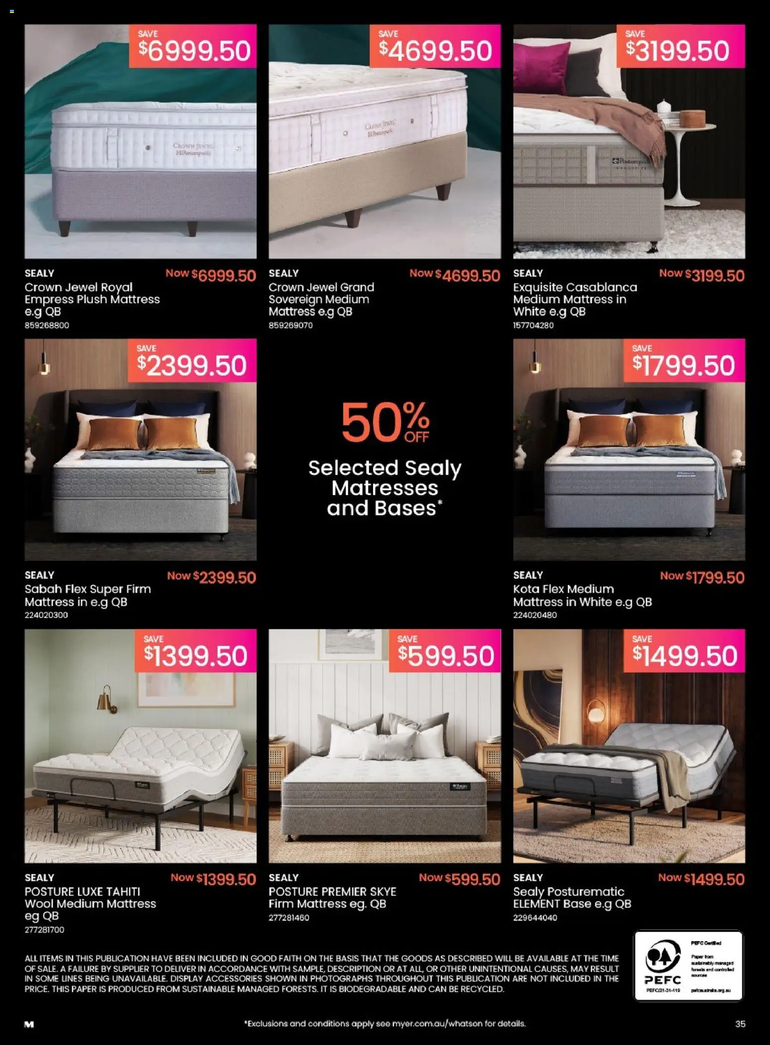 Myer catalogue - valid from 17.11.2025 | Page: 35 | Products: Sustainable, Accessories, Mattress