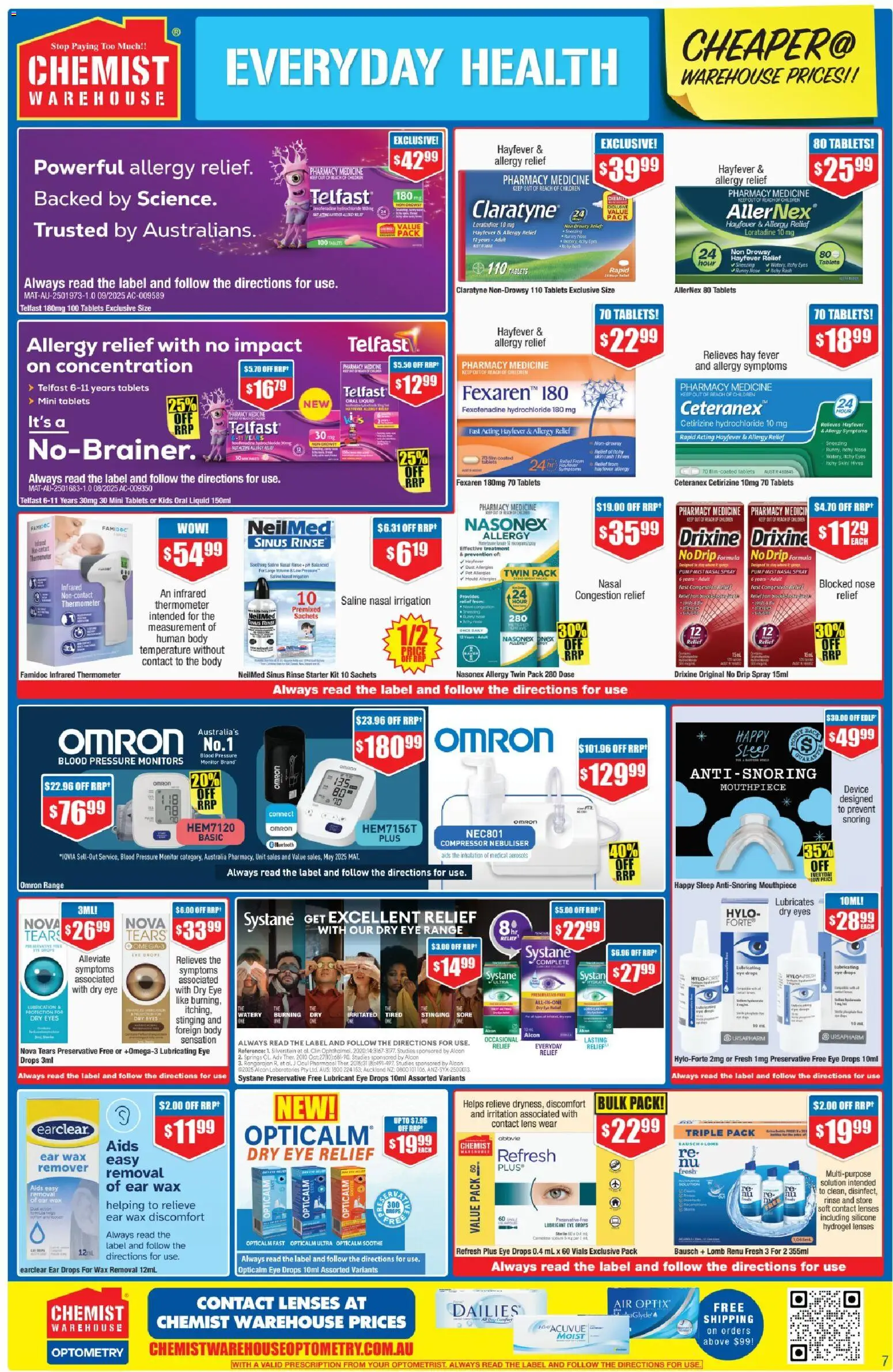 Chemist Warehouse catalogue - valid from 26.02.2026 | Page: 7 | Products: Irrigation, Device, Thermometer, Sinus