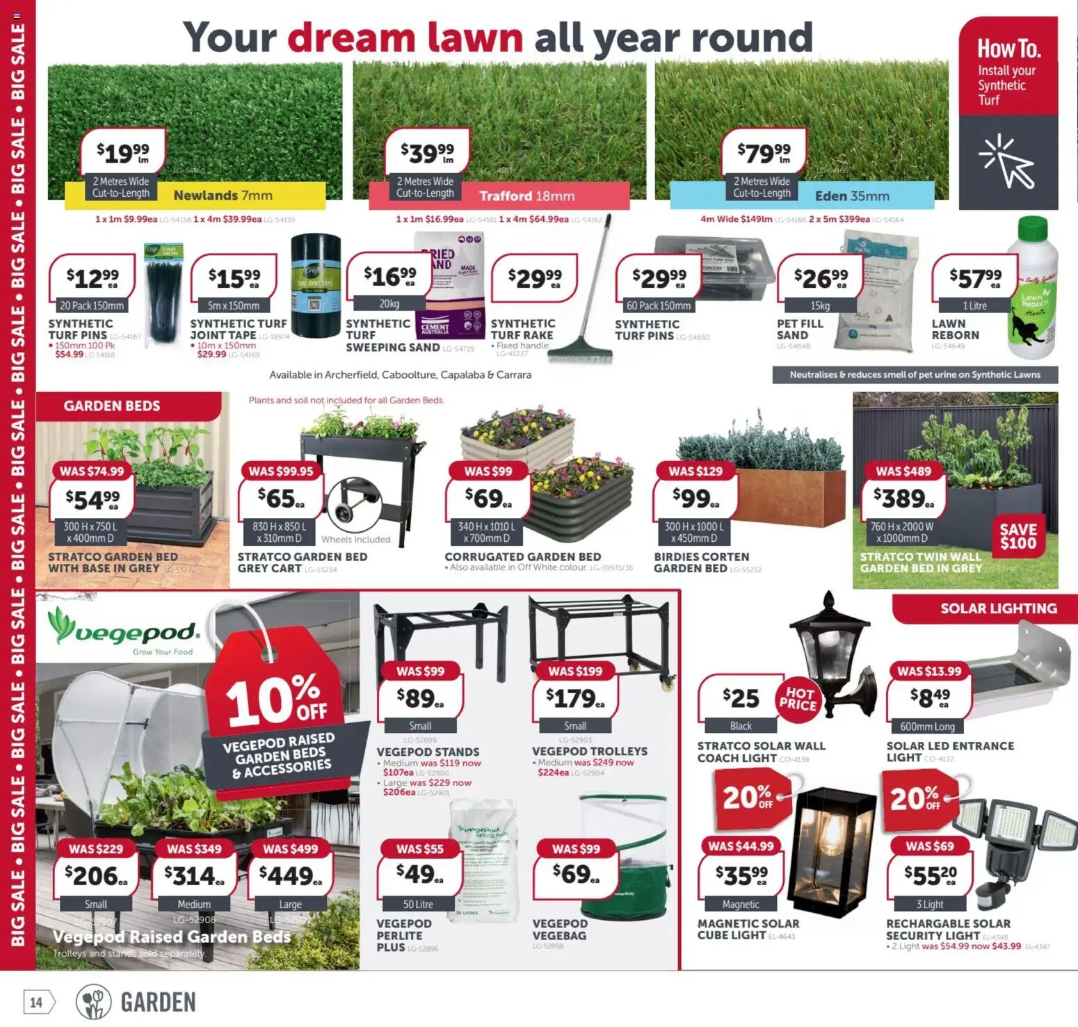 Stratco catalogue - valid from 06.03.2026 | Page: 14 | Products: Light, Rake, Turf, Accessories