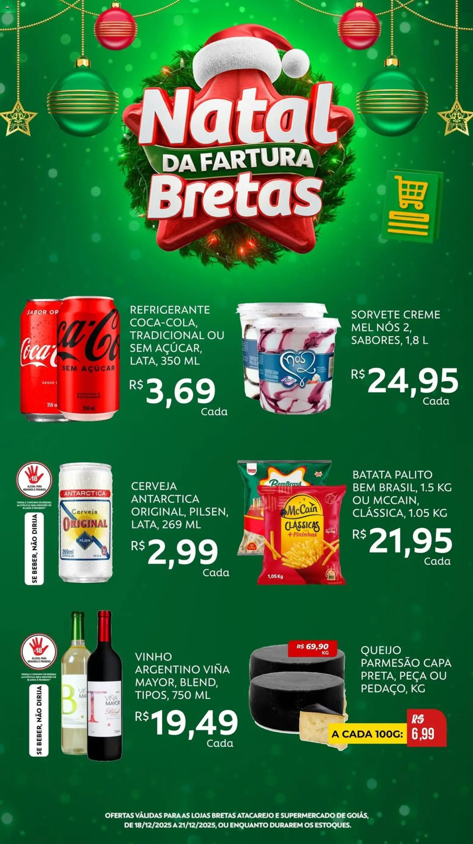 Bretas Folheto - válido de 18.12.2025 | Página: 8 | Produtos: Cerveja, Parmesão, Mel, Batata