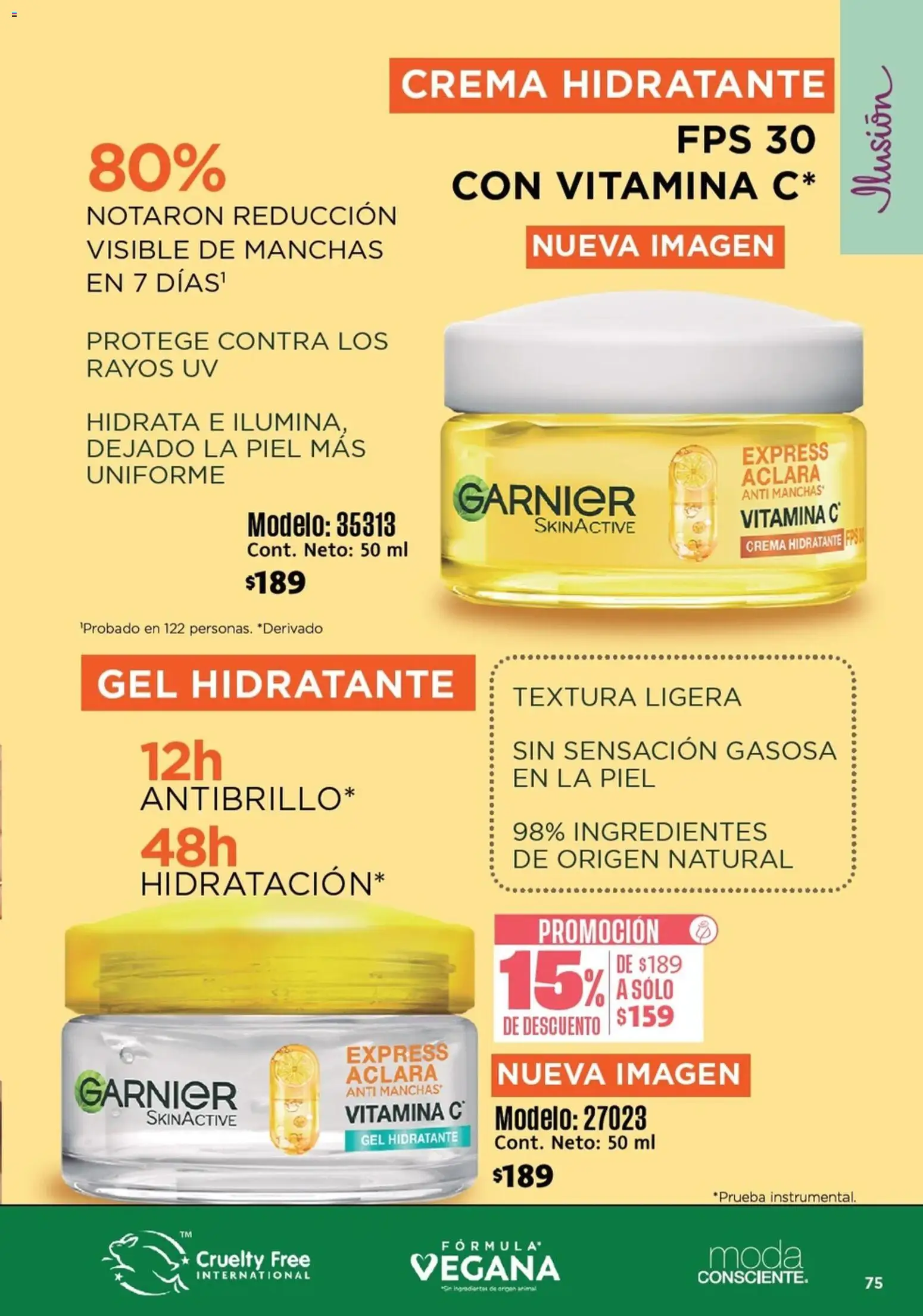 Nuevas ofertas de Ilusión válidas en toda la República Mexicana desde el 01.03.2026. ¡Encuentra las mejores ofertas en Ilusión catálogo Marcas Amigas! | Página: 77 | Productos: Crema