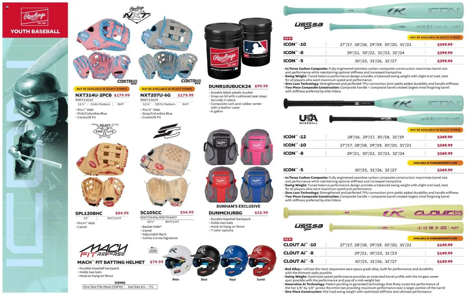 Dunham's Sports Rawlings & Easton Baseball & Softball Guide - valid from 12.02.2026 | Page: 5 | Products: Basket, Backpack, Hat, Weight