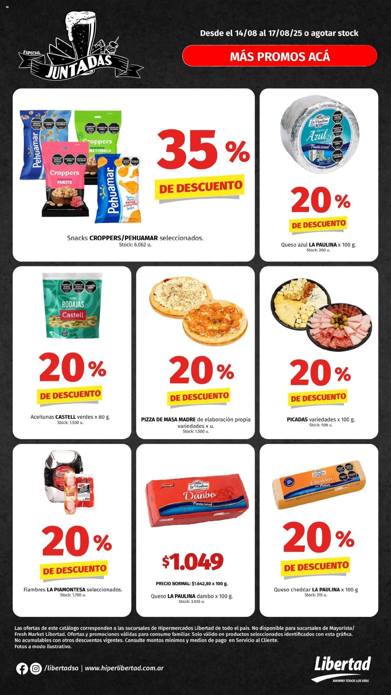 Hipermercado Libertad - Juntadas │ válido desde el 14.08.2025 | Página: 3 | Productos: Cebolla, Panceta, Queso, Pizza