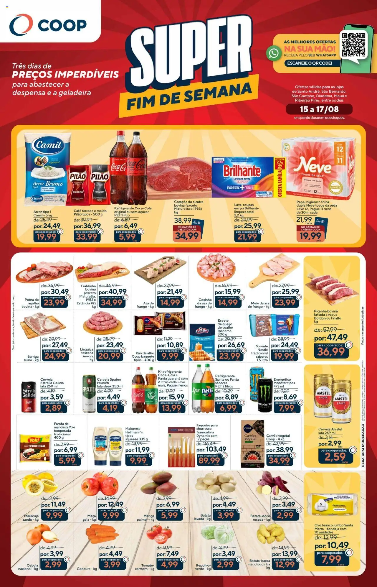 Coop Folheto - válido de 15.08.2025 | Página: 1 | Produtos: Cola, Picanha, Pão, Monster
