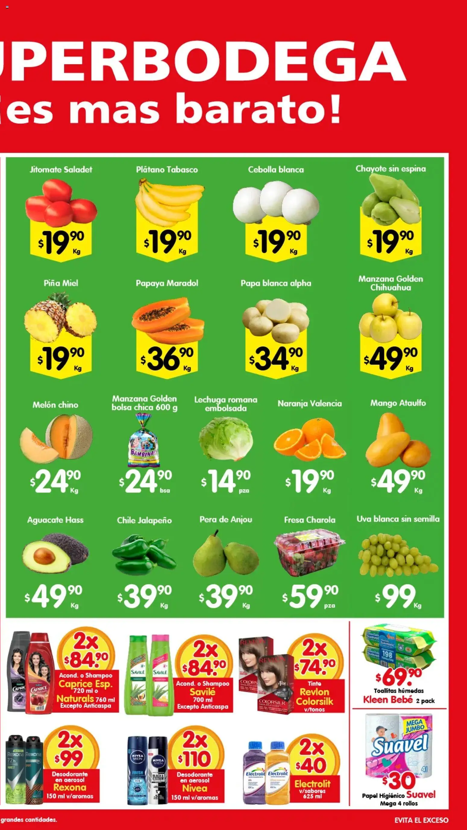 Nuevas ofertas de Arteli válidas en toda la República Mexicana desde el 17.03.2026. ¡Encuentra las mejores ofertas en Arteli folleto Aká Super Bodega! | Página: 2 | Productos: Cebolla, Pera, Aguacate, Uva