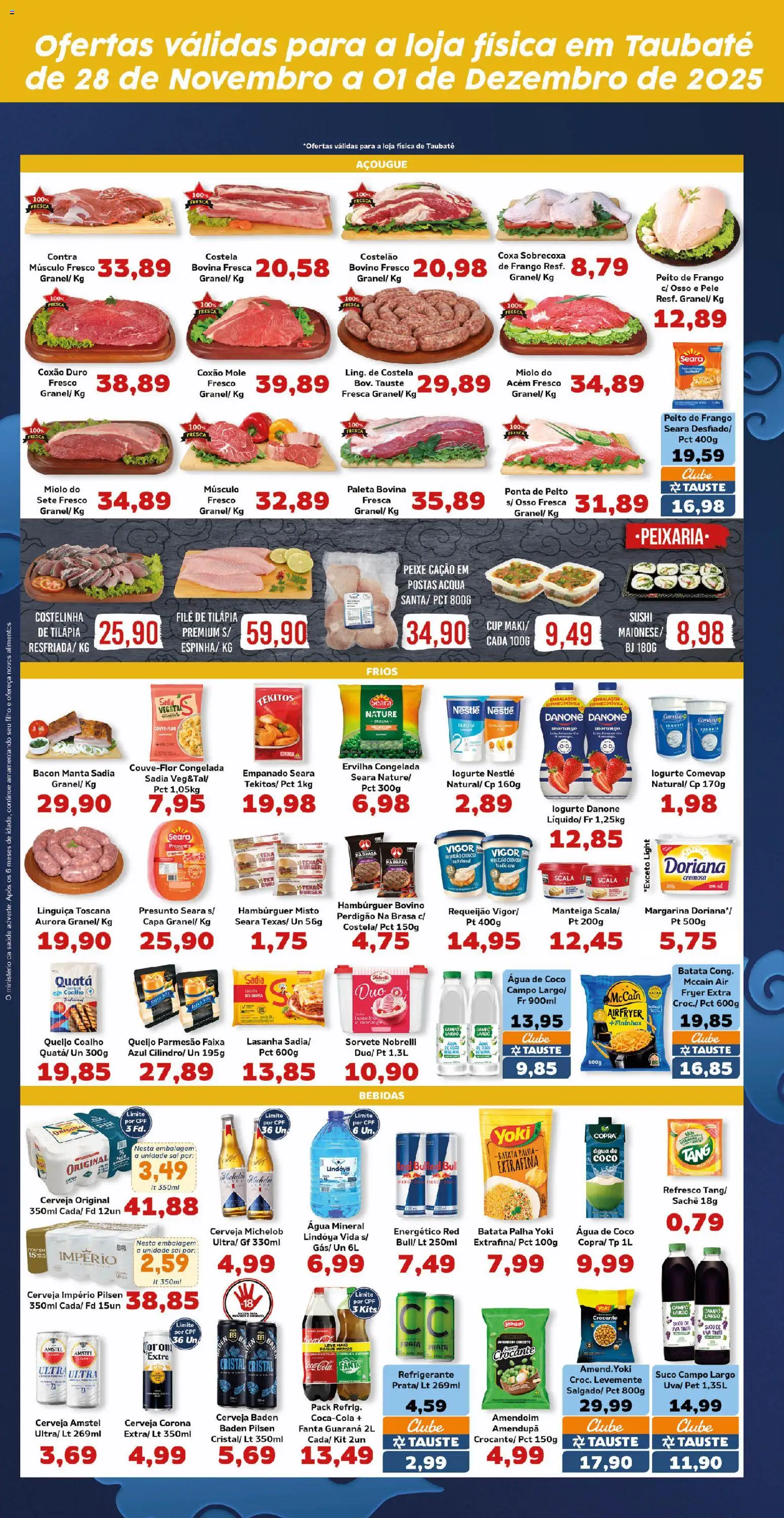 Tauste Folheto - válido de 28.11.2025 | Página: 4 | Produtos: Ervilha, Refresco, Suco, Peixe