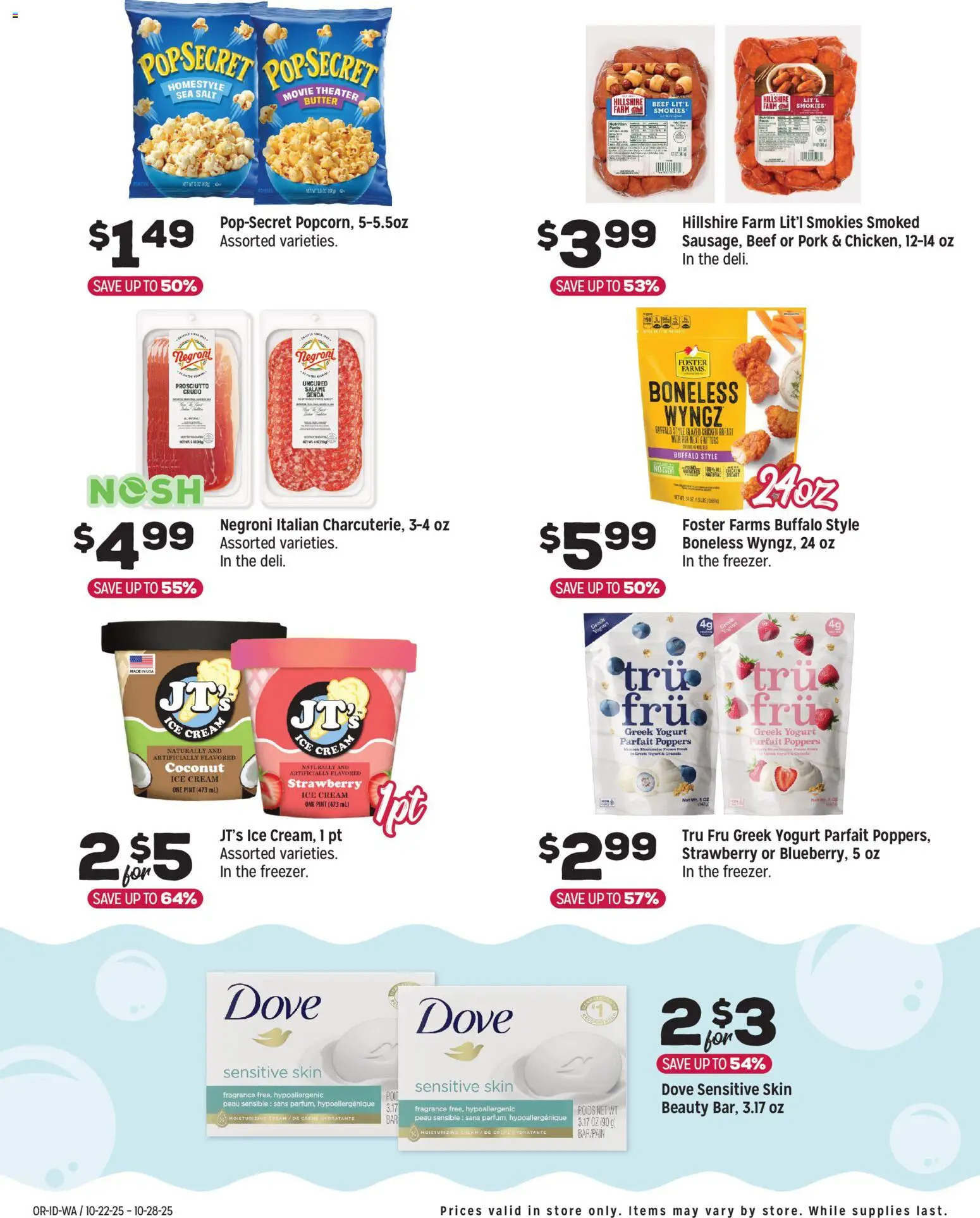 Grocery Outlet Weekly Ad - ID - valid from 22.10.2025 | Page: 6 | Products: Yogurt, Beef, Cream, Ice cream