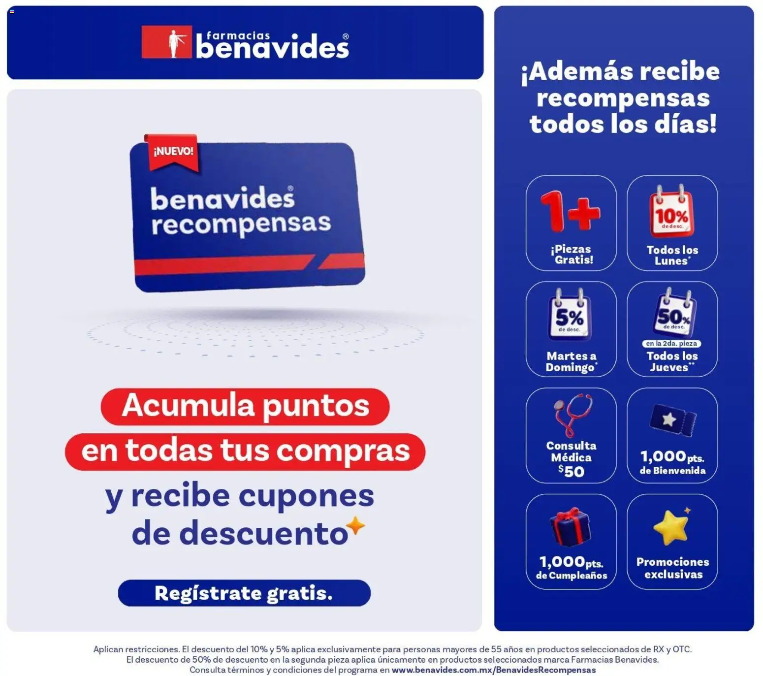 Nuevas ofertas de Farmacia Benavides válidas en toda la República Mexicana desde el 01.01.2026. ¡Encuentra las mejores ofertas en Farmacia Benavides catálogo! | Página: 23