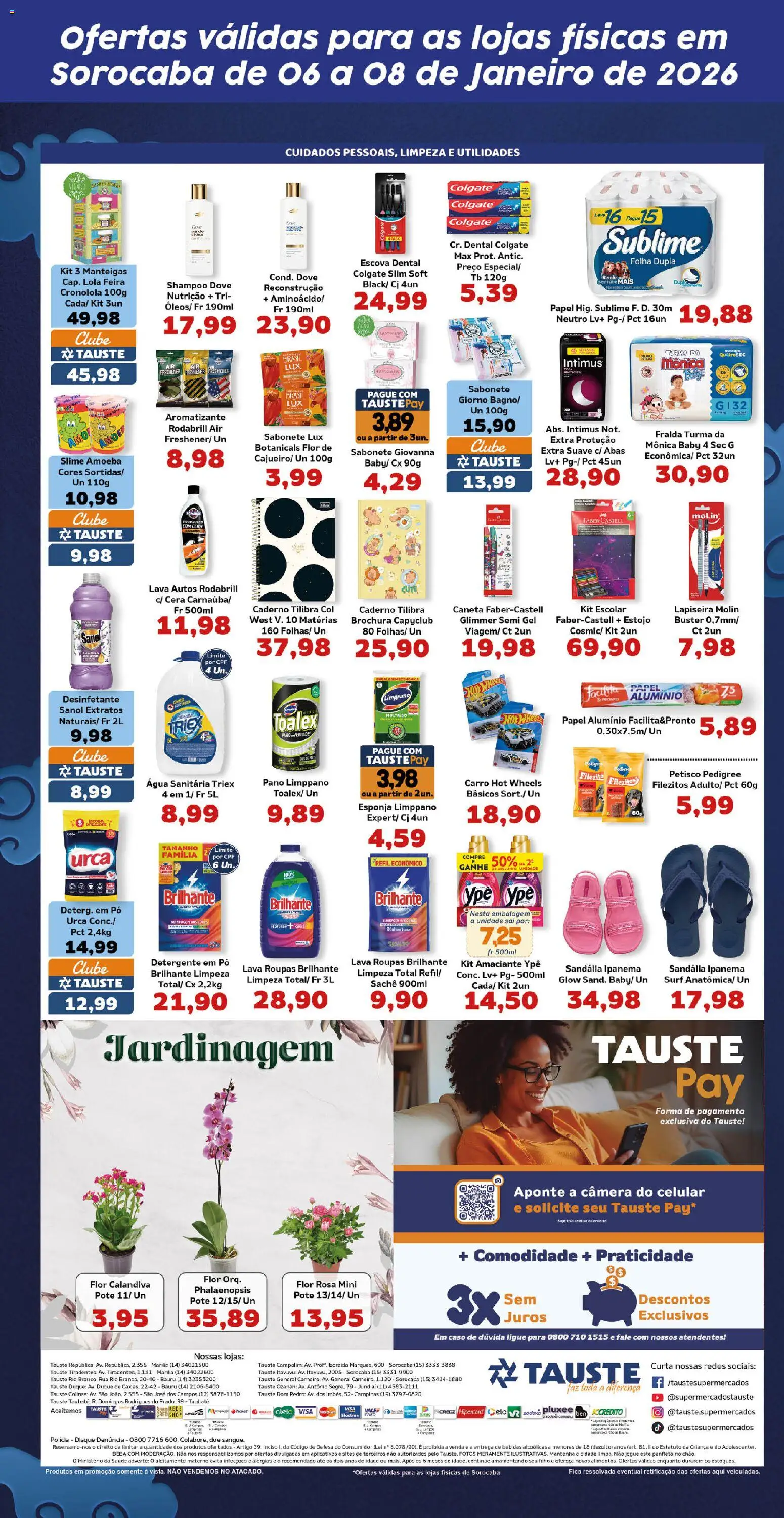 Tauste Folheto - válido de 06.01.2026 | Página: 5 | Produtos: Shampoo, Celular, Roupas, Cera