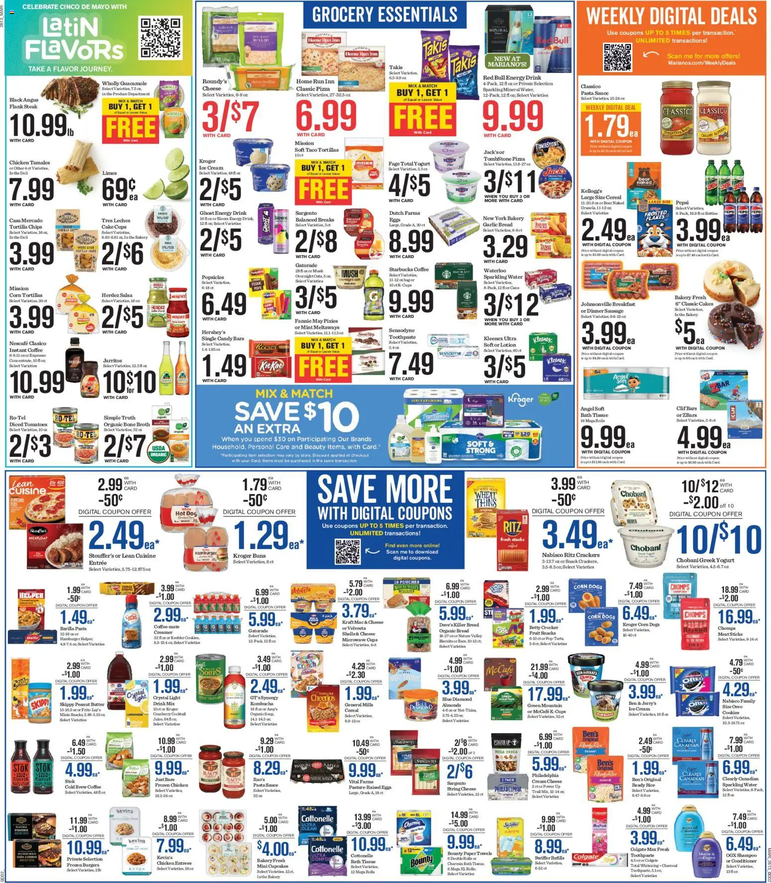 Mariano's Weekly Ad - valid from 29.04.2026 | Page: 6 | Products: Bakery, Pizza, Toothpaste, Water