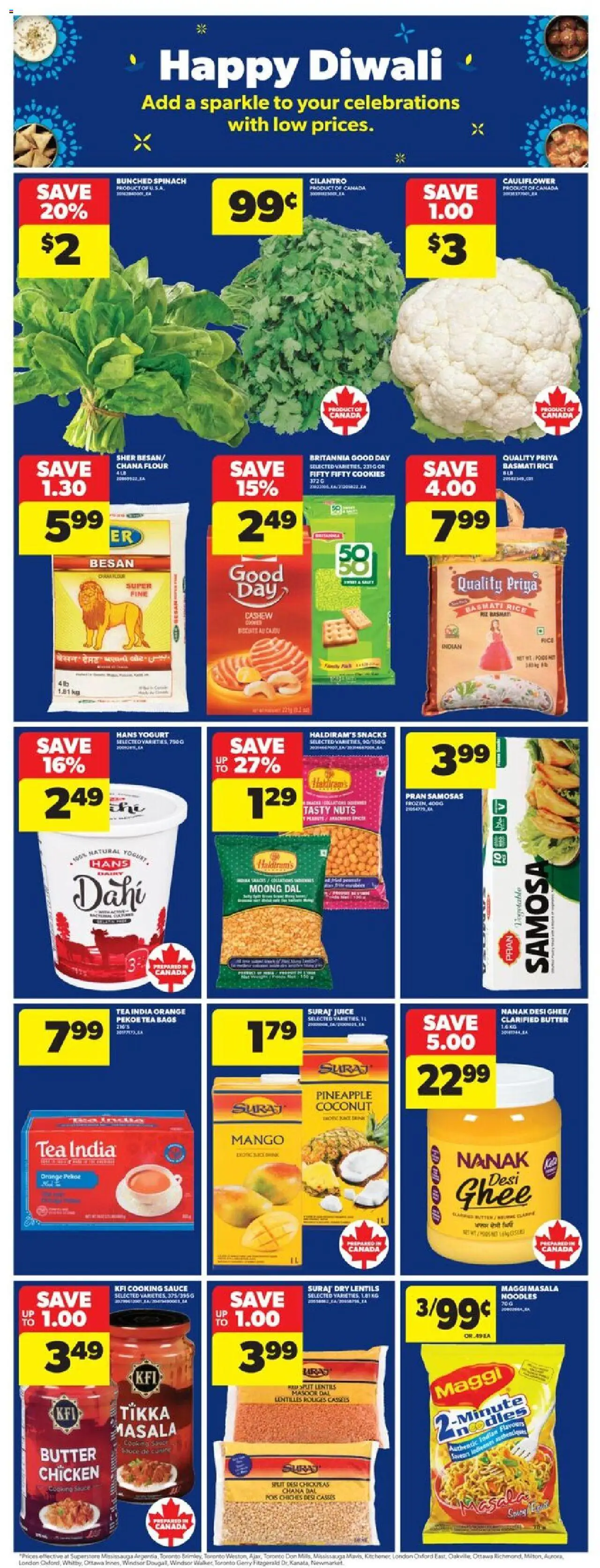 Real Canadian Superstore flyer valid from 02.10.2025 | Page: 23 | Products: Pineapple, Nuts, Cookies, Yogurt
