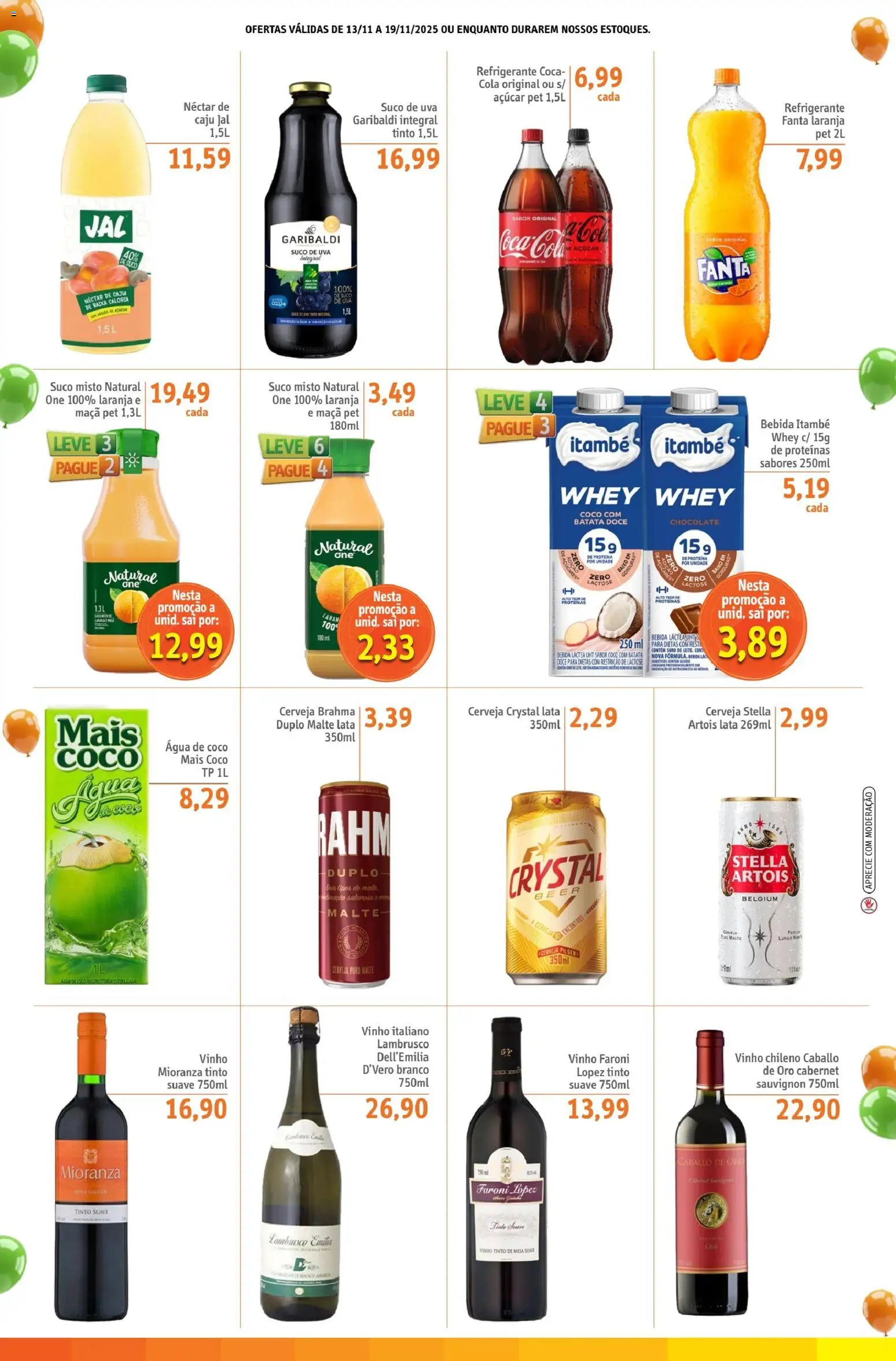 Sonda Folheto - válido de 13.11.2025 | Página: 7 | Produtos: Água de coco, Mesa, Cerveja, Bebida
