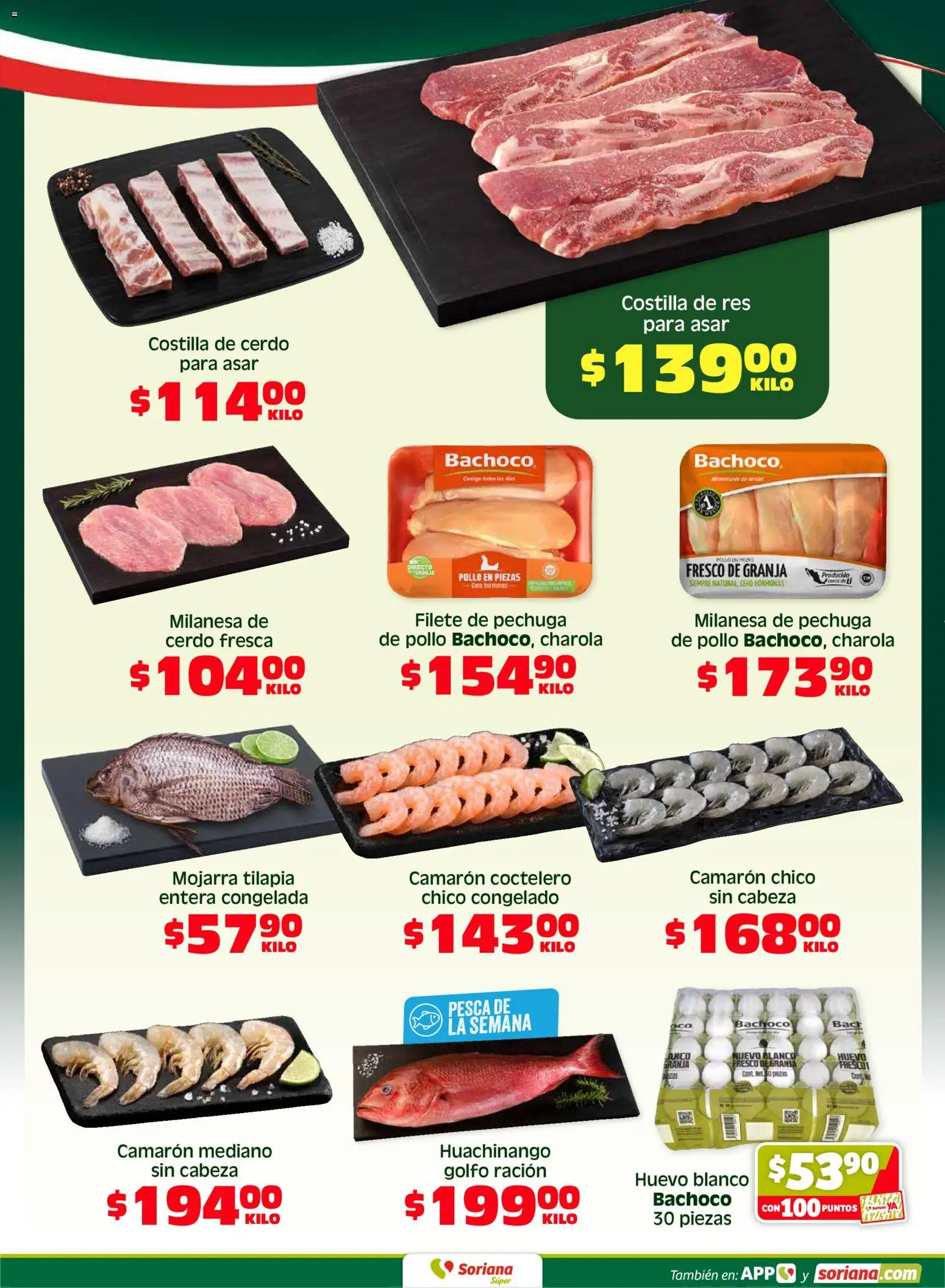 Nuevas ofertas de Soriana válidas en toda la República Mexicana desde el 24.04.2026. ¡Encuentra las mejores ofertas en Soriana Fin de Semana Súper: BCS, Son y Sin! | Página: 2 | Productos: Pollo, Milanesa, Huevo, Cerdo