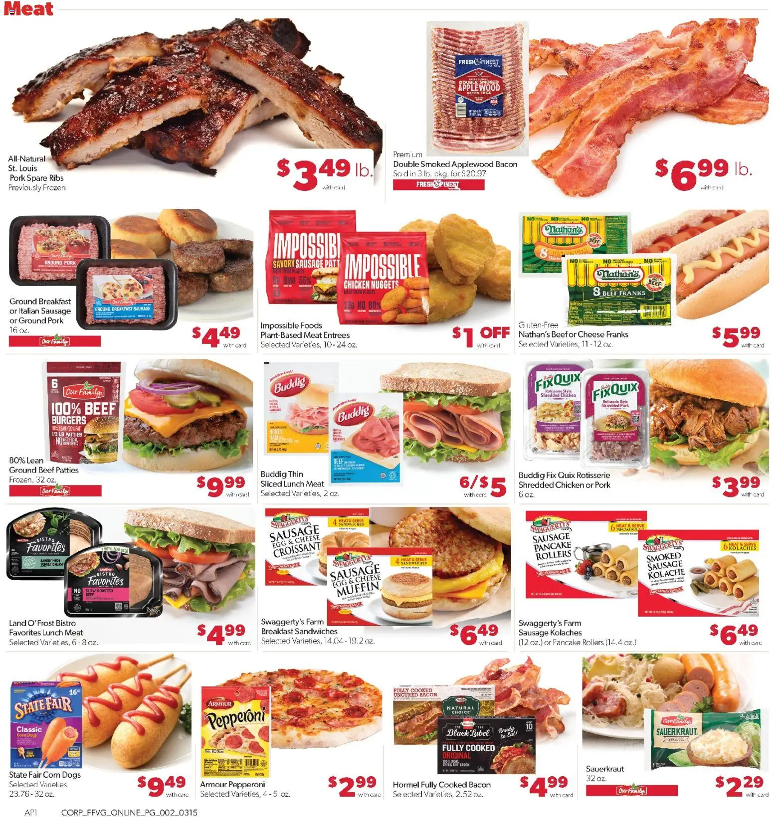 Family Fare Weekly Ad - MI - valid from 15.03.2026 | Page: 6 | Products: Cheese, Pork, Sausage, Muffin