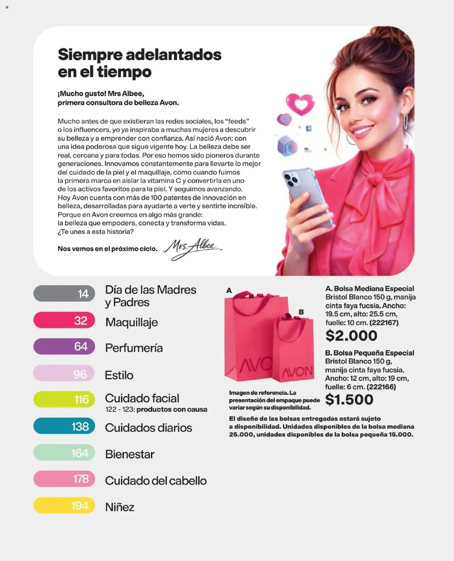 Avon revista - valida desde el 25.03.2026 | Página: 6 | Productos: Bolsa, Maquillaje, Cinta