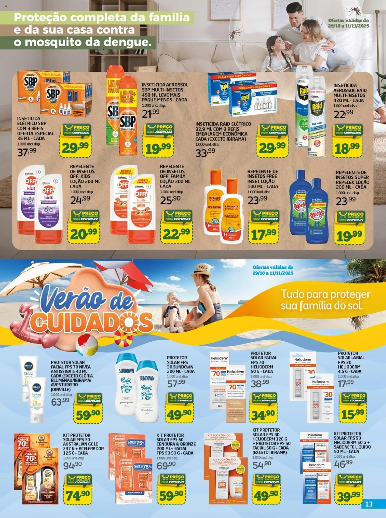 Cooper Folheto - válido de 29.10.2025 | Página: 13 | Produtos: Protetor solar, Cenoura, Sabonete, Inseticida
